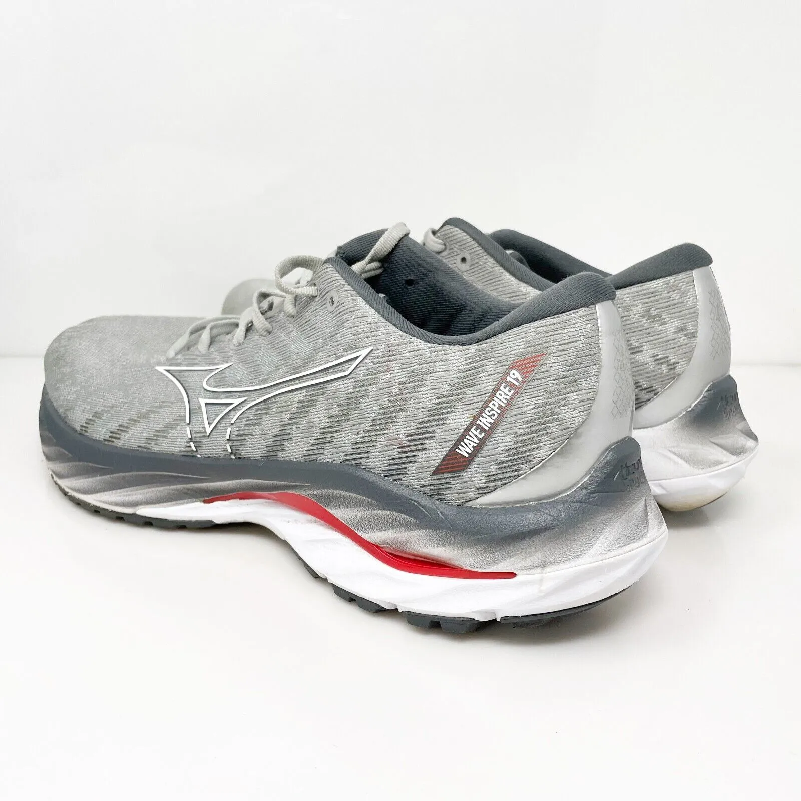 Mizuno Mens Wave Inspire 19 411395 HM00 Gray Running Shoes Sneakers Size 10