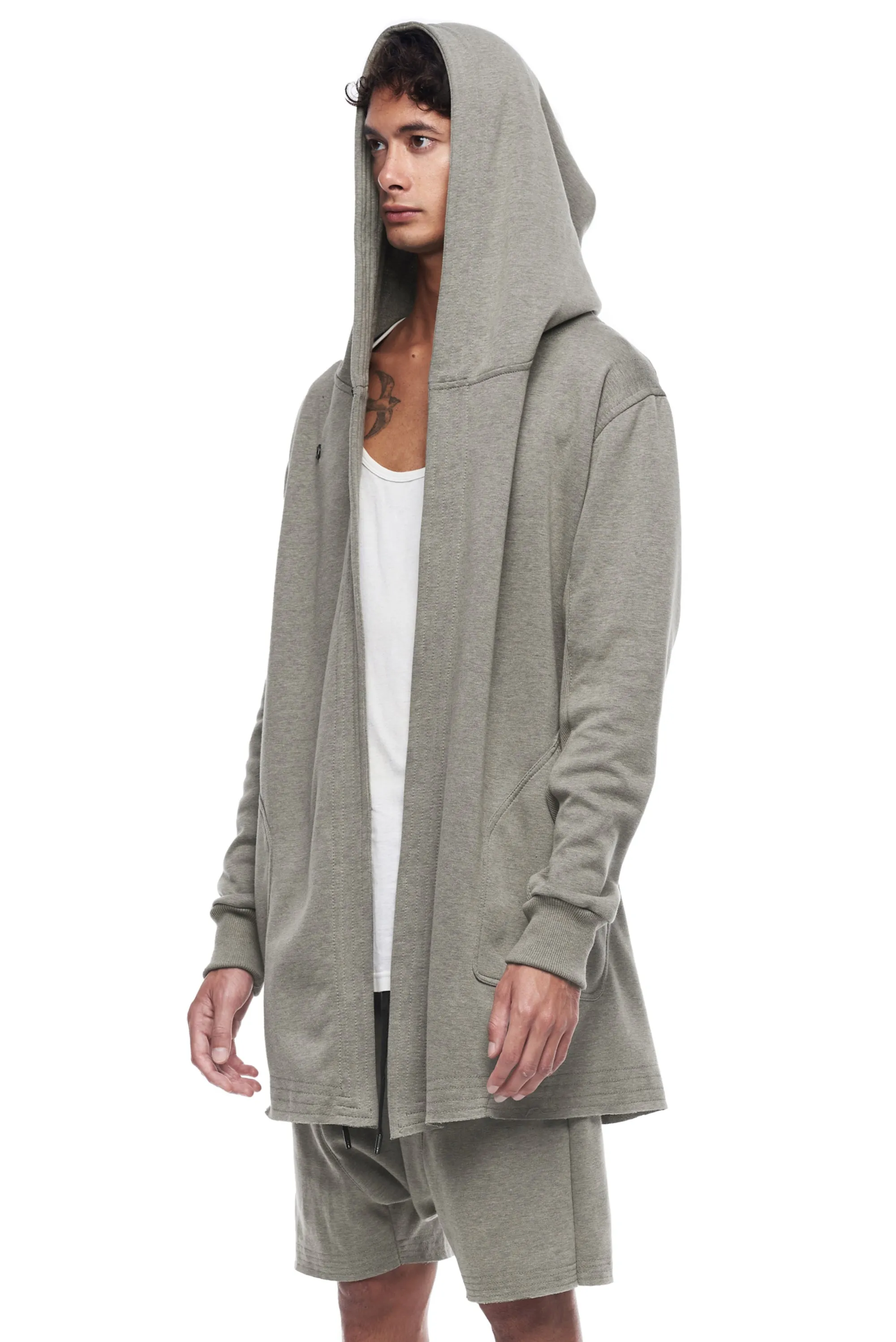 MONK HOODIE IN ASH