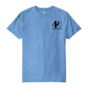 MRFC 40th Logo w/40th Chest Logo & MRFC on Back T-Shirt Heather Powder Blue