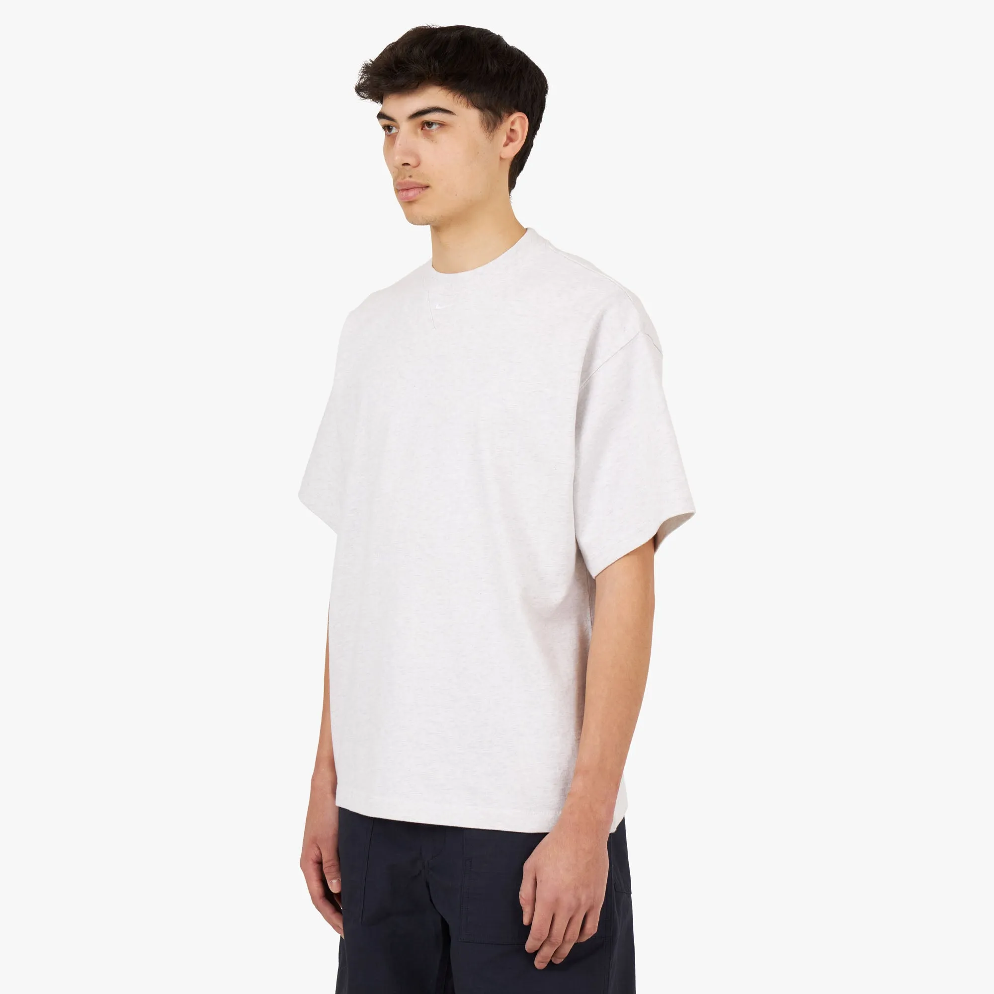 Nike Solo Swoosh T-shirt Birch Heather / White