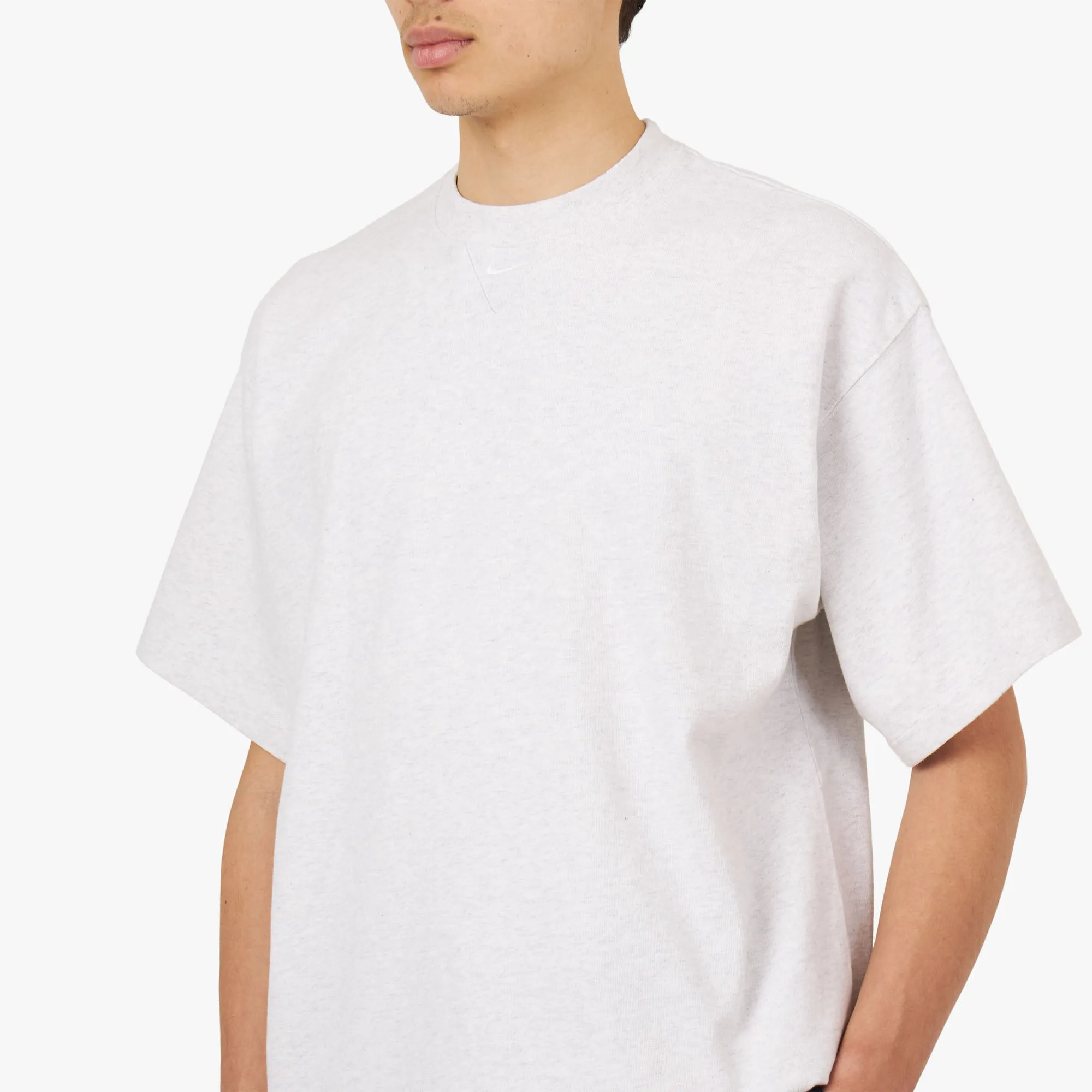 Nike Solo Swoosh T-shirt Birch Heather / White