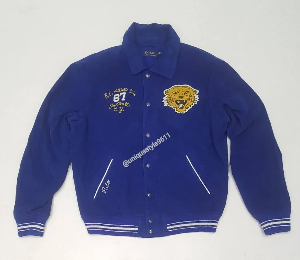 Nwt Polo Ralph Lauren Royal Blue Corduroy RL Tiger Jacket