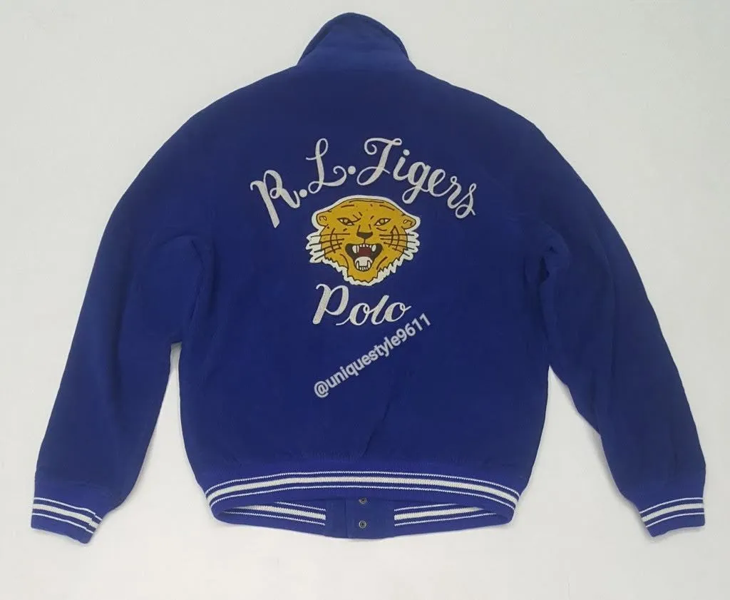 Nwt Polo Ralph Lauren Royal Blue Corduroy RL Tiger Jacket