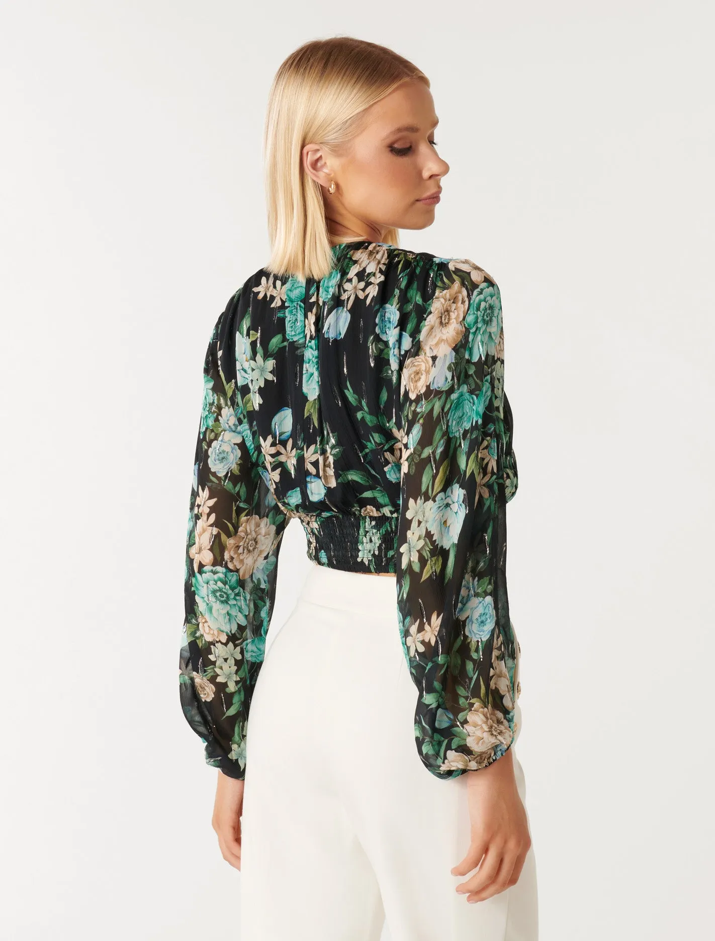 Odette Blouson Long Sleeve Blouse