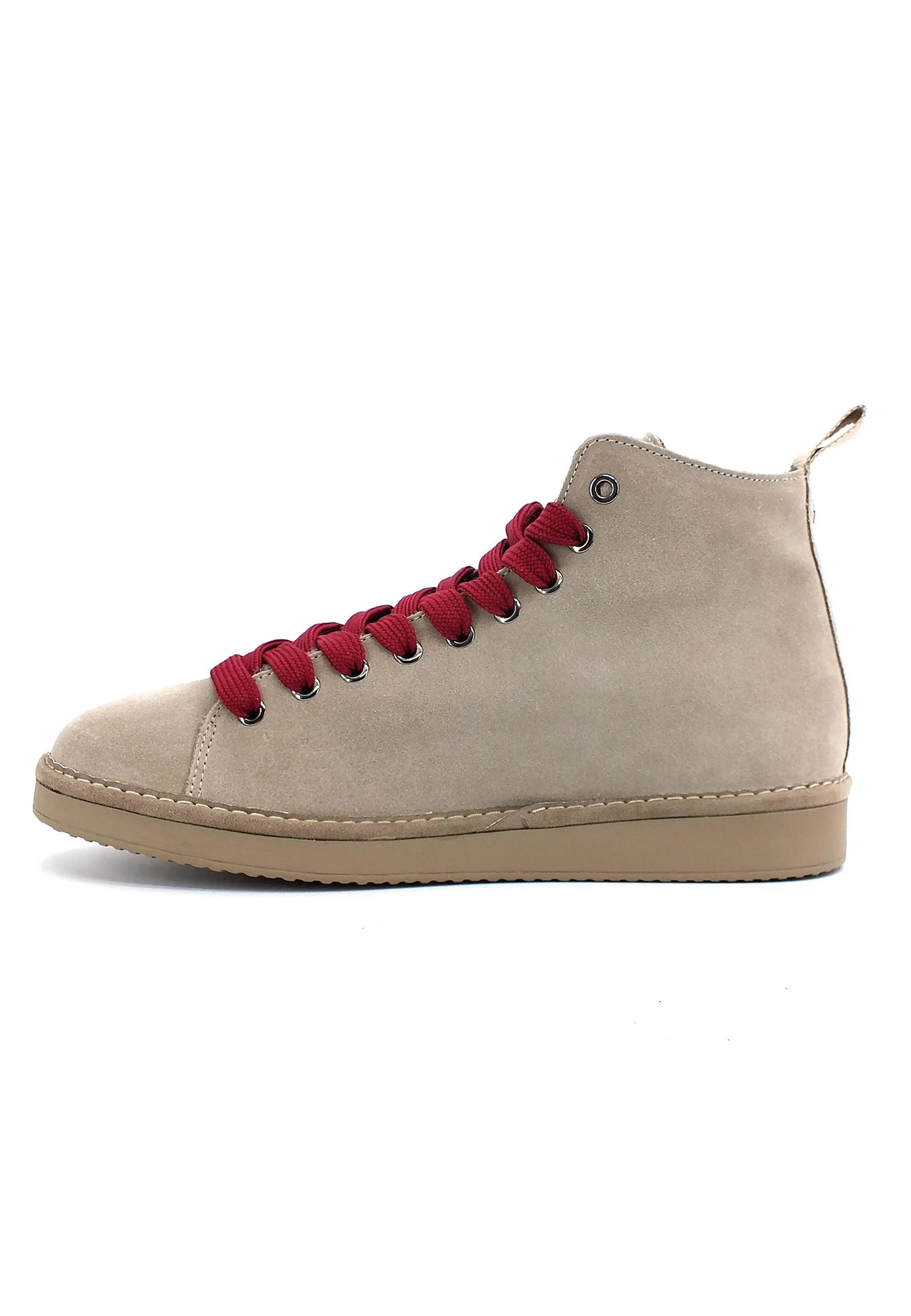 PAN CHIC Ankle Boot Sneaker Pelo Uomo Dove Grey Biking Red P01M1400200006