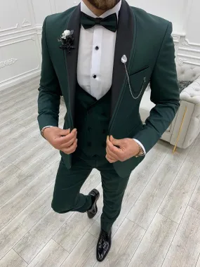 Partoni Royal Green Slim Fit Tuxedo