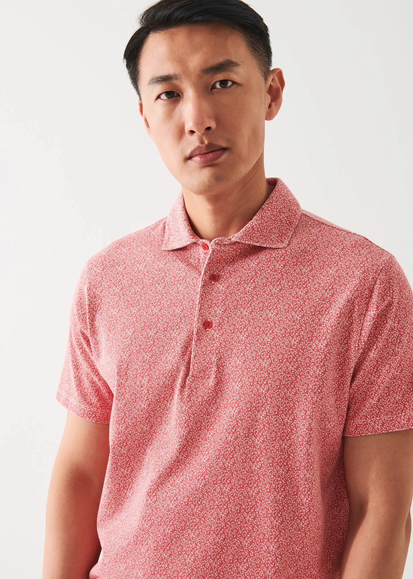 PIMA COTTON STRETCH PRINTED POLO