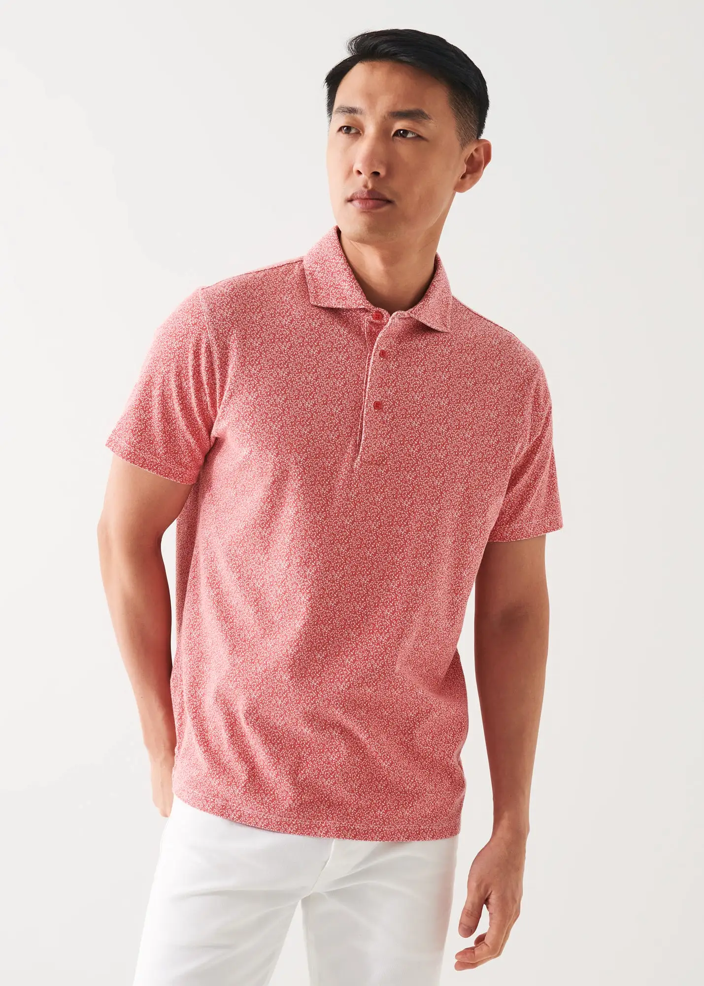 PIMA COTTON STRETCH PRINTED POLO