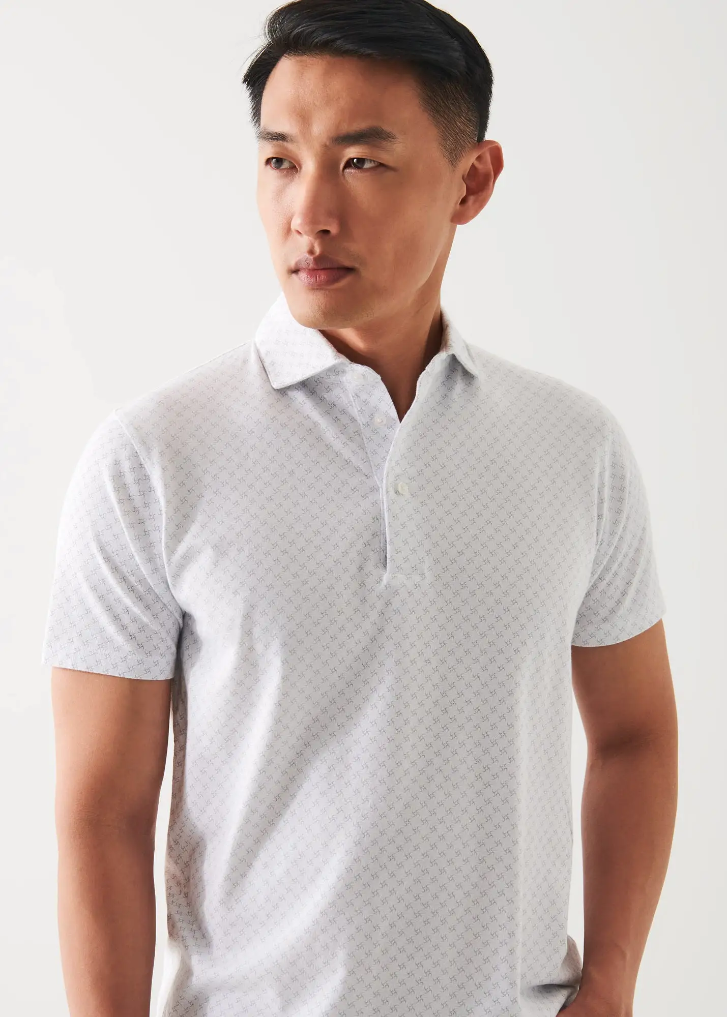 PIMA COTTON STRETCH PRINTED POLO