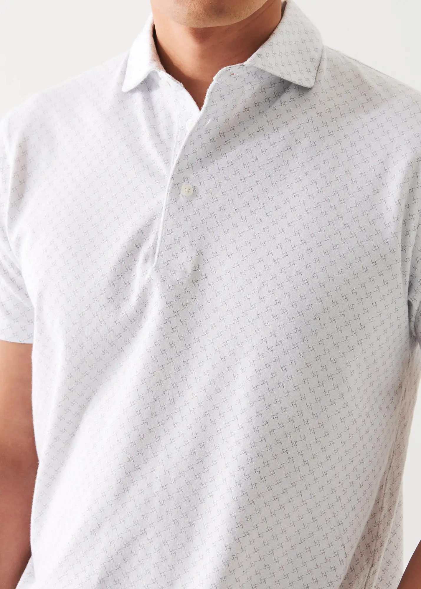 PIMA COTTON STRETCH PRINTED POLO