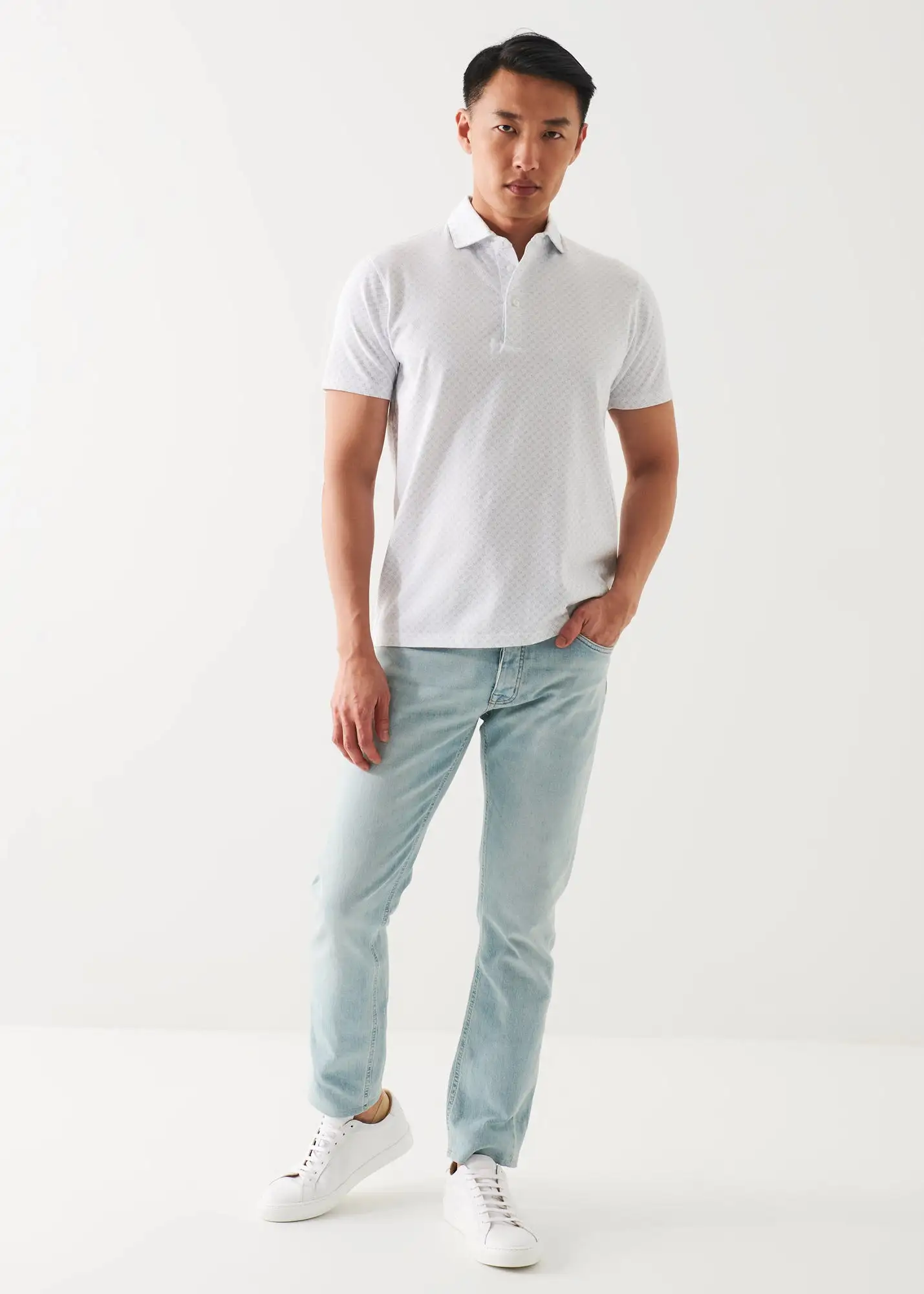 PIMA COTTON STRETCH PRINTED POLO