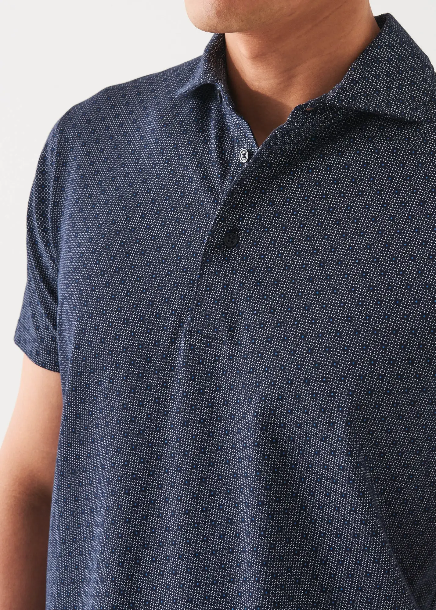 PIMA COTTON STRETCH PRINTED POLO