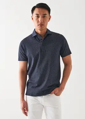 PIMA COTTON STRETCH PRINTED POLO