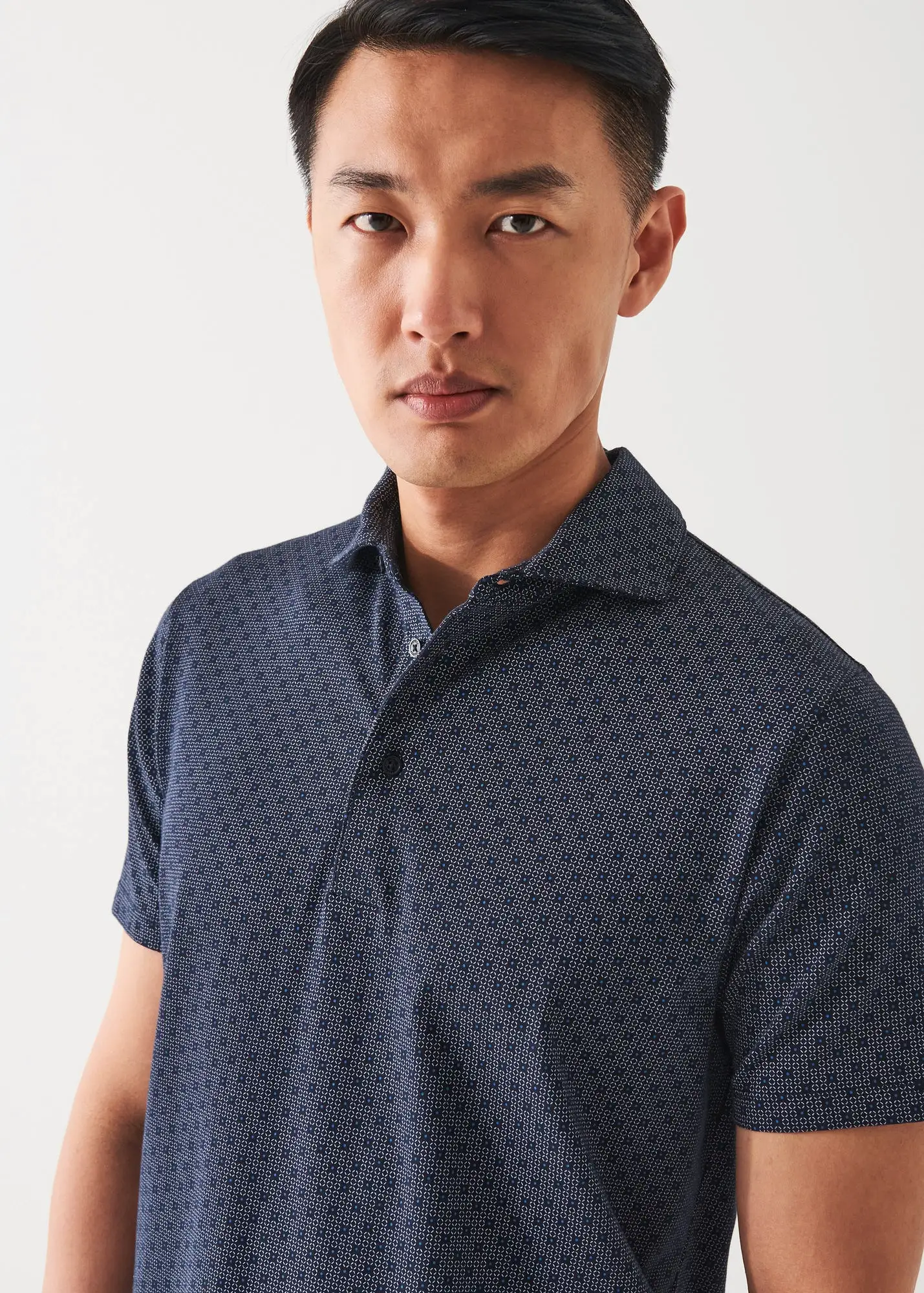 PIMA COTTON STRETCH PRINTED POLO