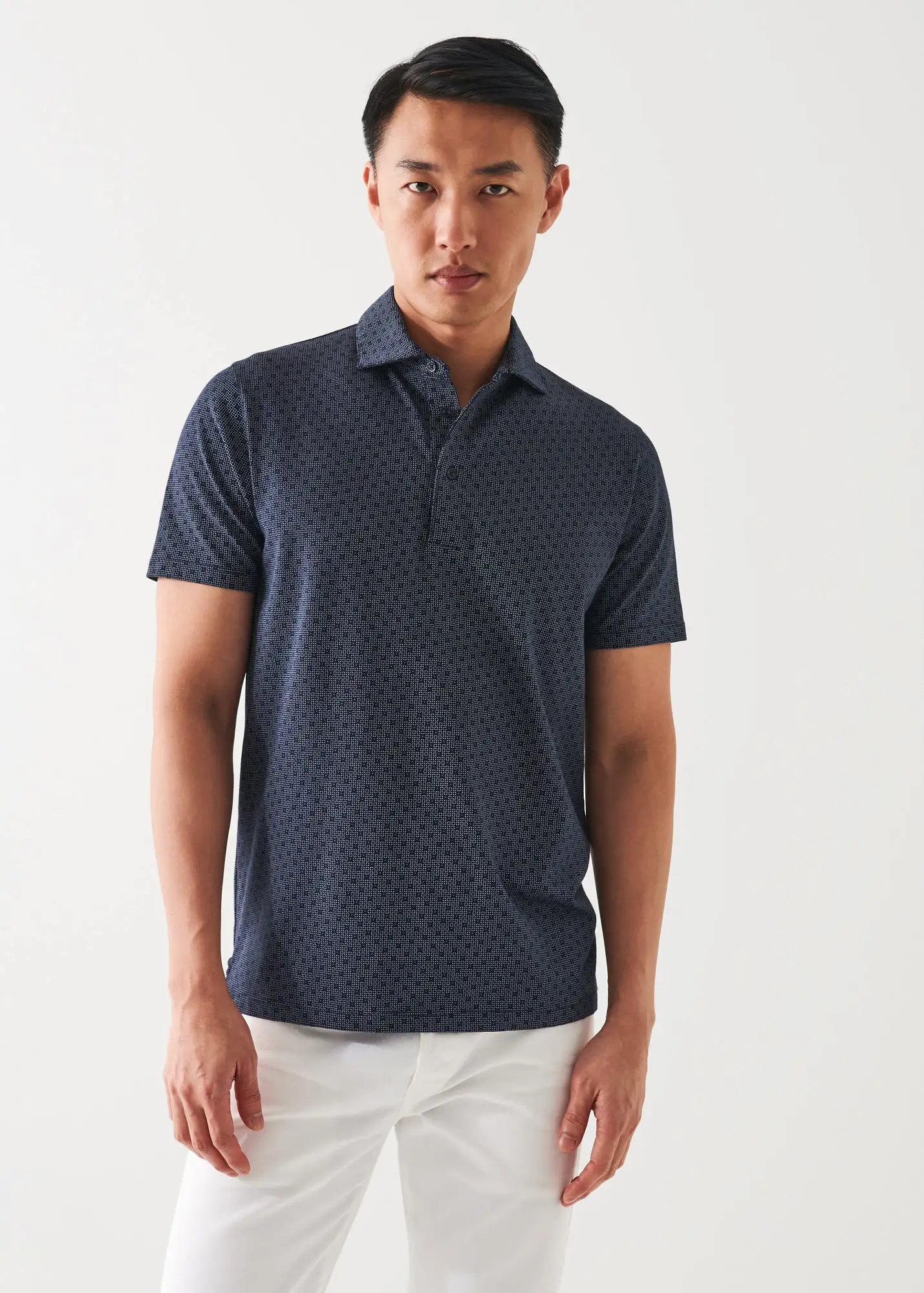 PIMA COTTON STRETCH PRINTED POLO