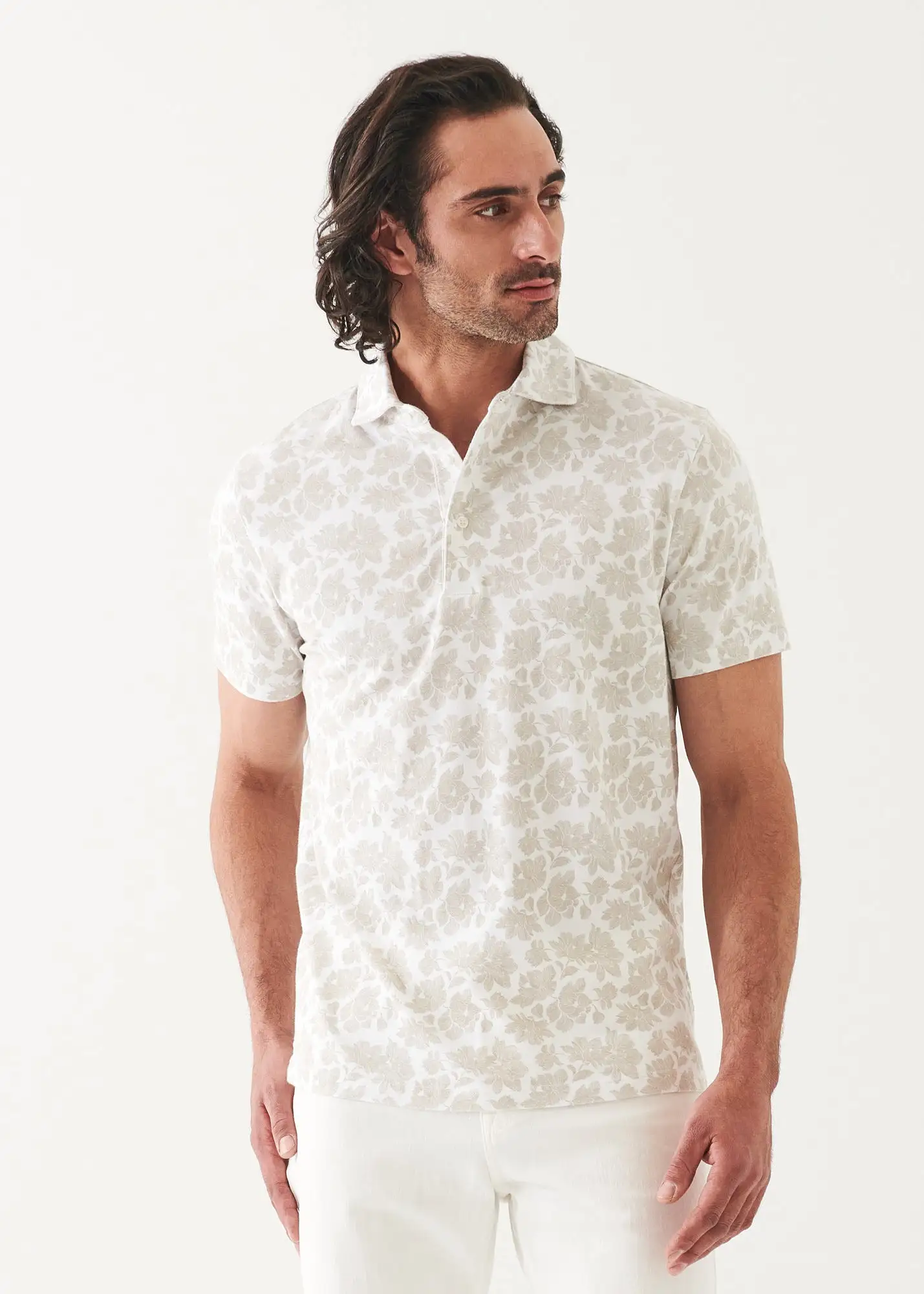 PIMA COTTON STRETCH PRINTED POLO