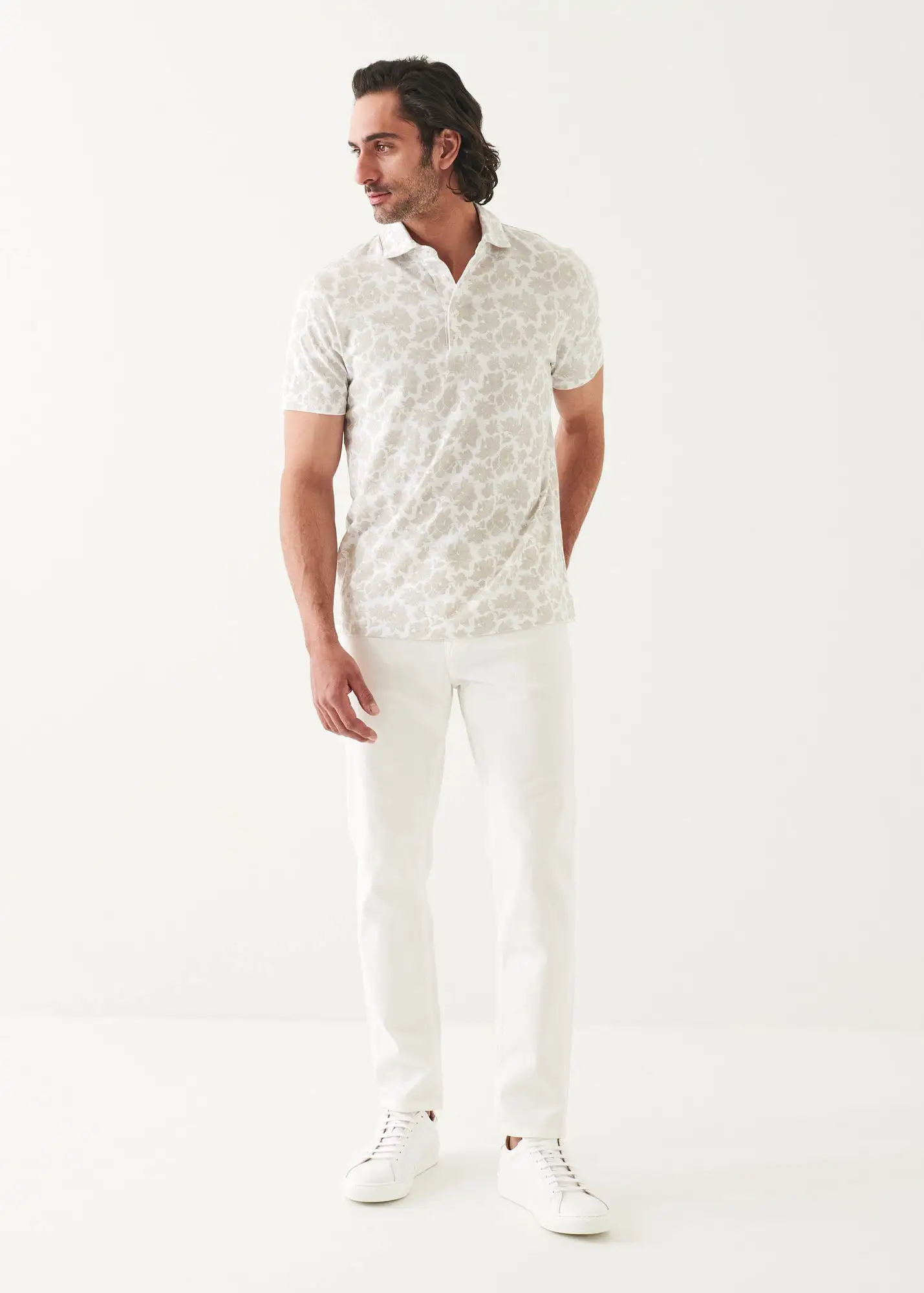 PIMA COTTON STRETCH PRINTED POLO