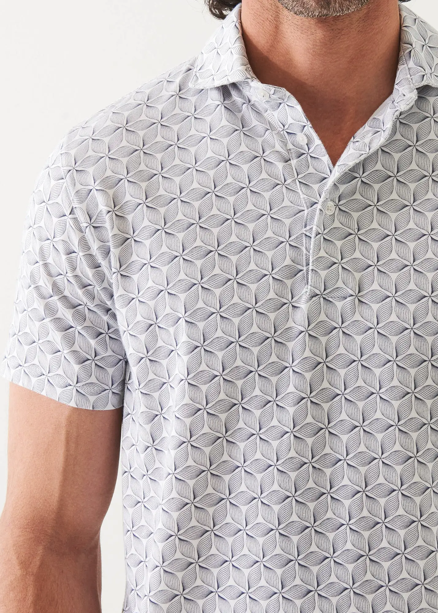 PIMA COTTON STRETCH PRINTED POLO