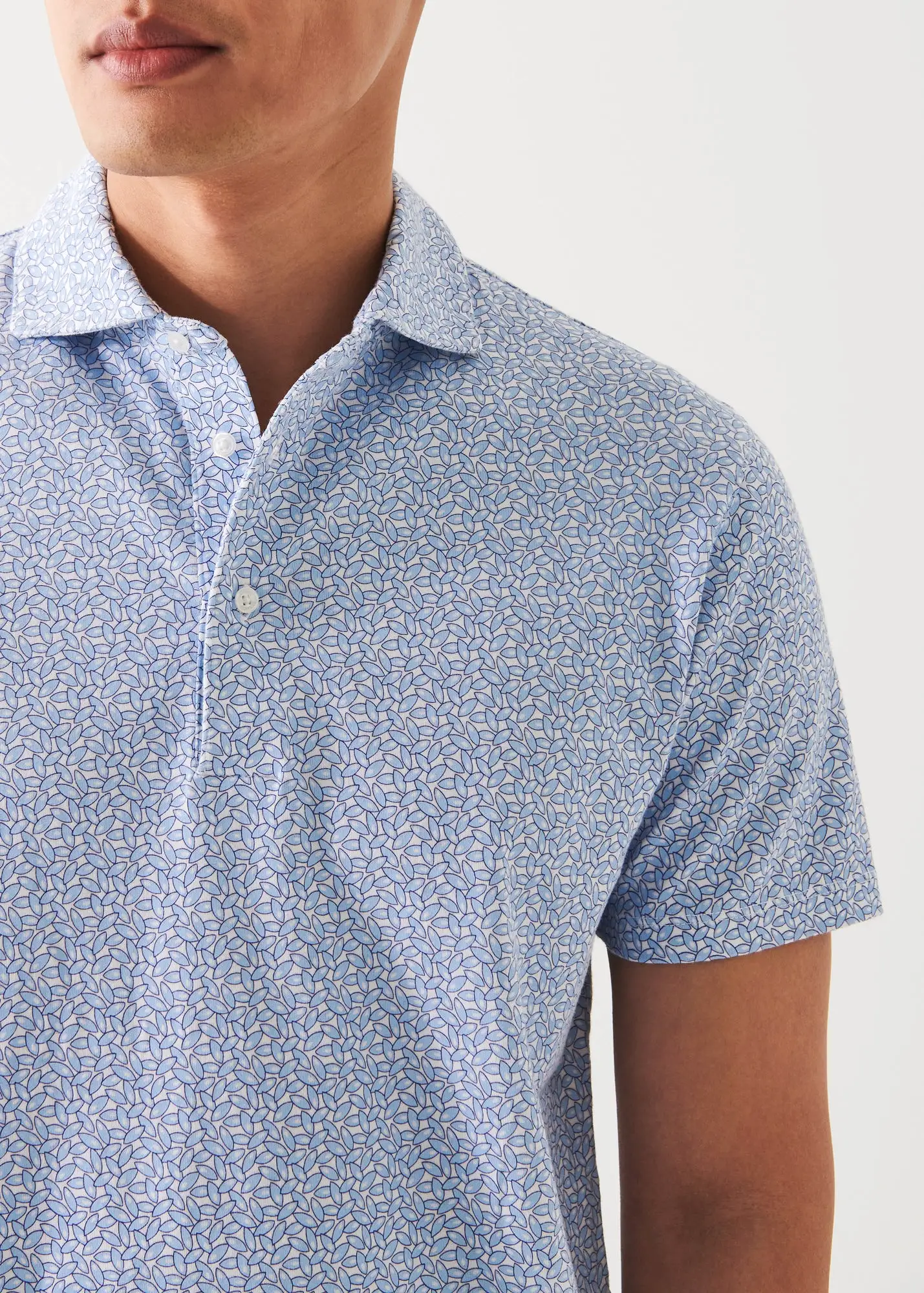 PIMA COTTON STRETCH PRINTED POLO