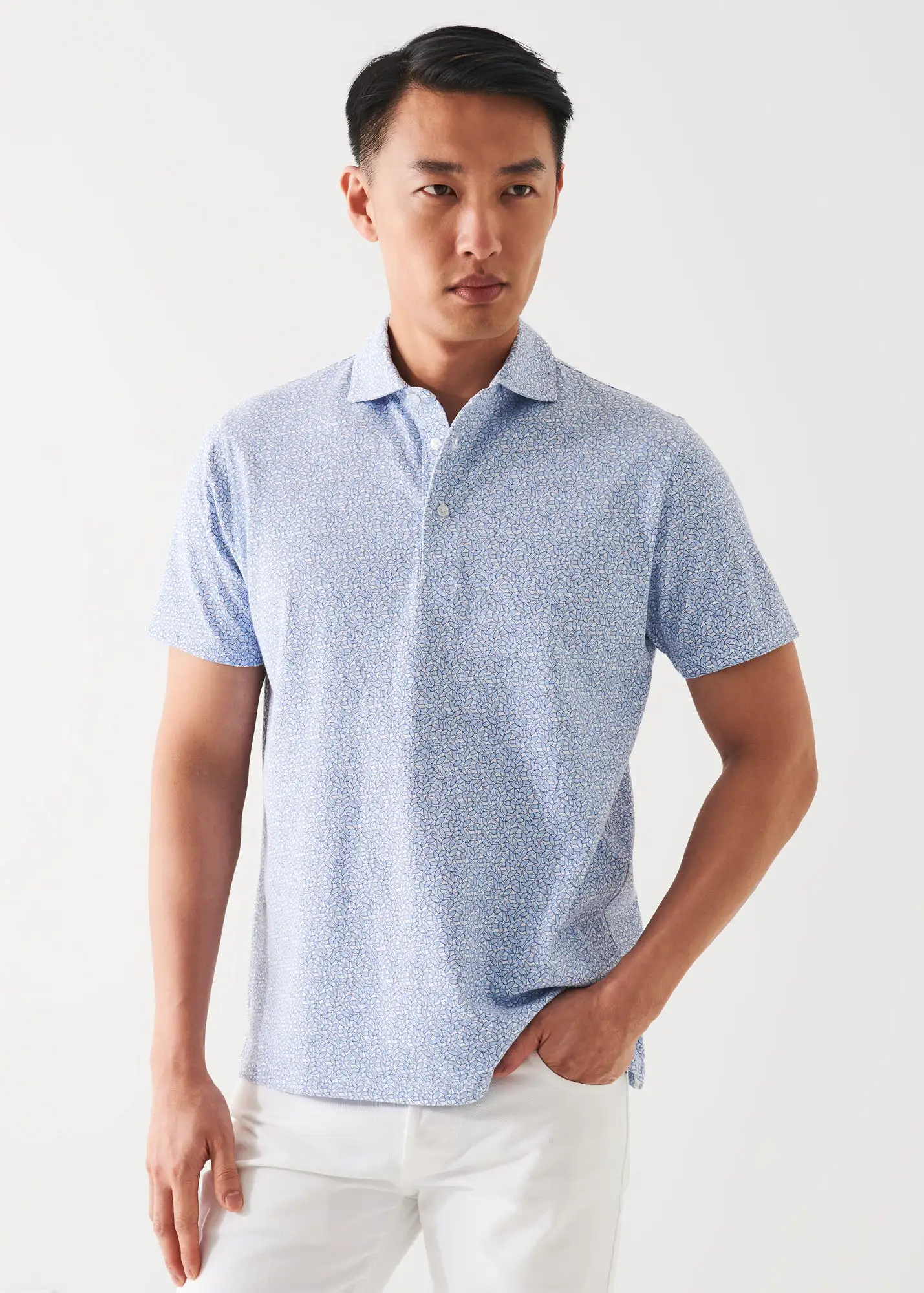 PIMA COTTON STRETCH PRINTED POLO