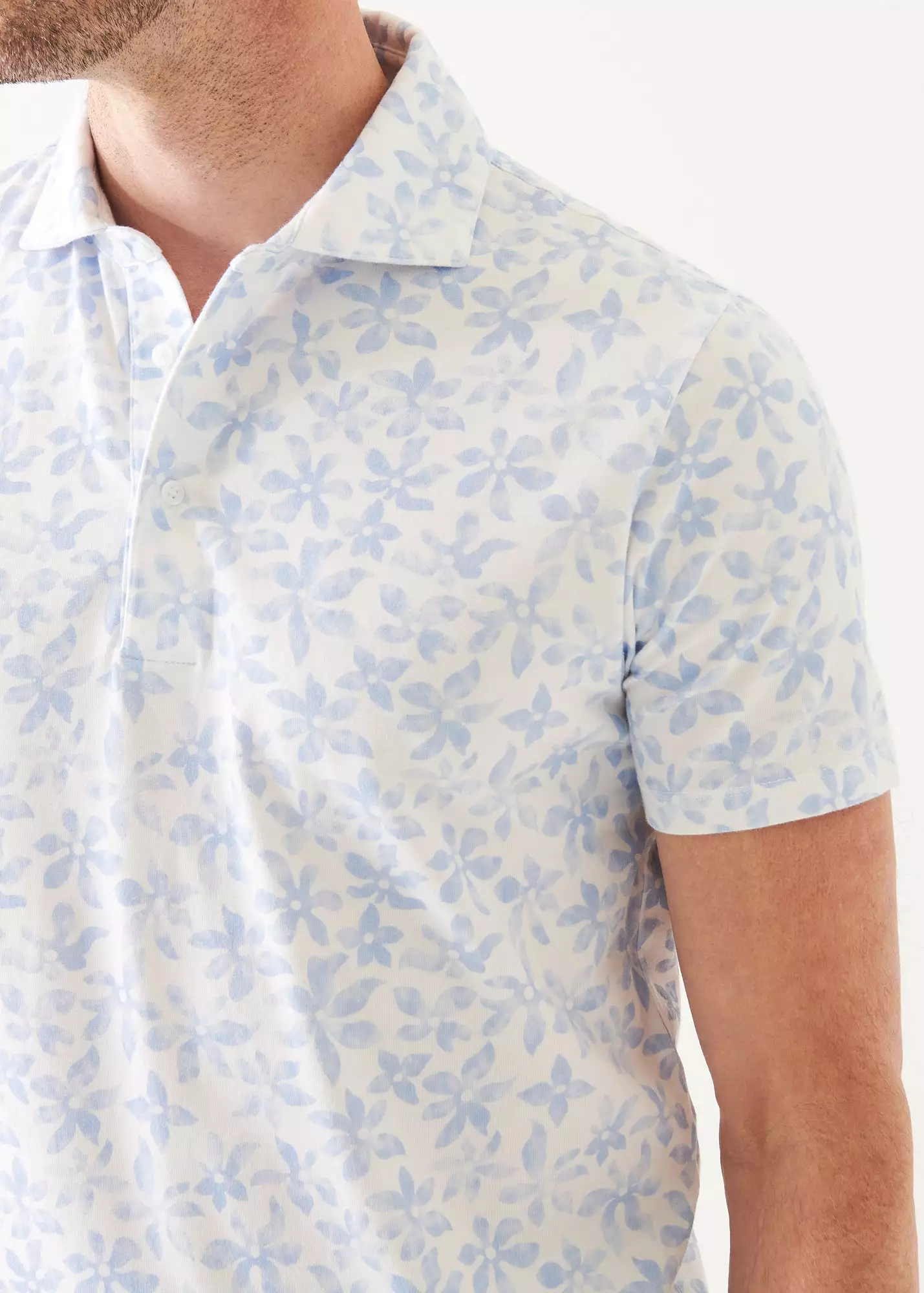 PIMA COTTON STRETCH PRINTED POLO