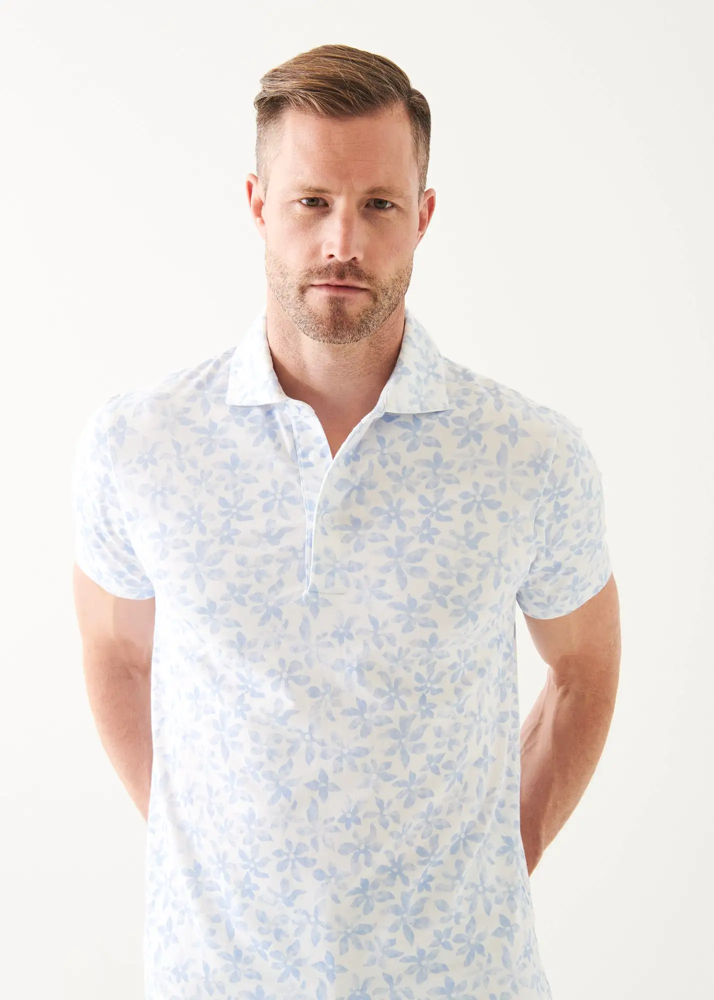 PIMA COTTON STRETCH PRINTED POLO