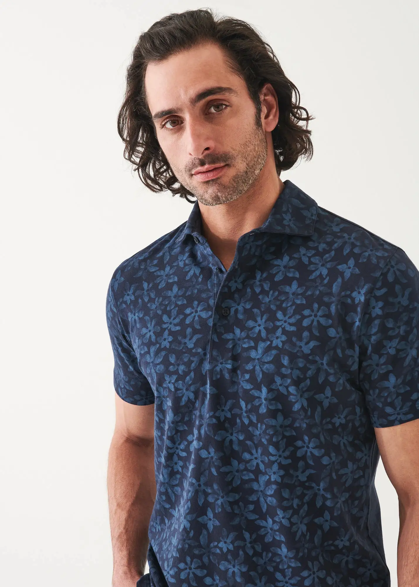 PIMA COTTON STRETCH PRINTED POLO