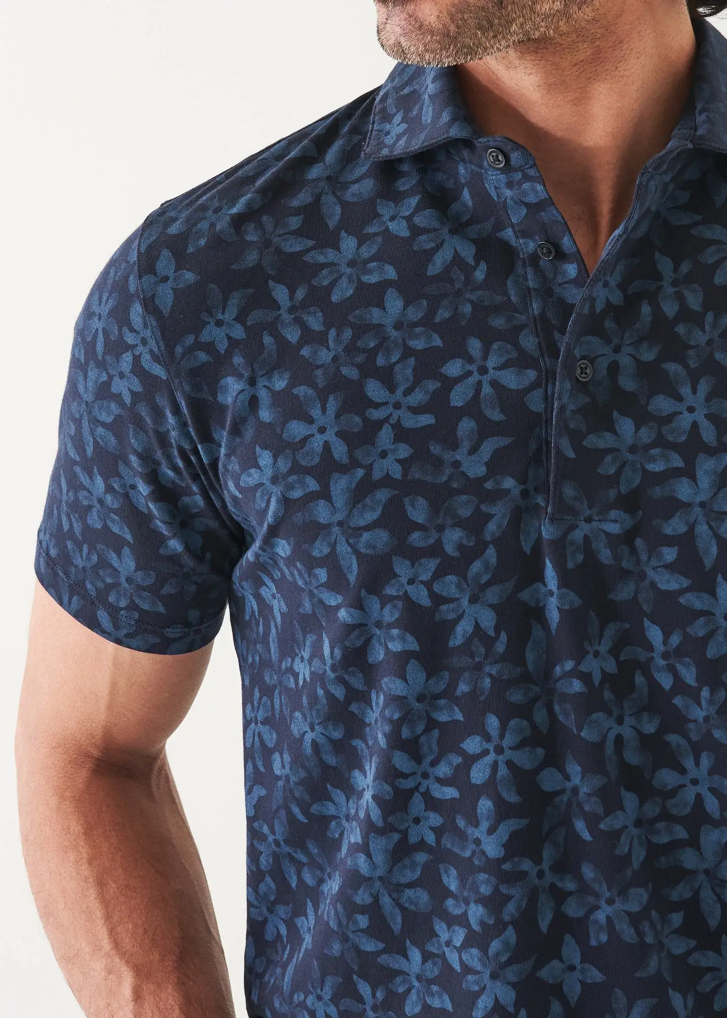 PIMA COTTON STRETCH PRINTED POLO