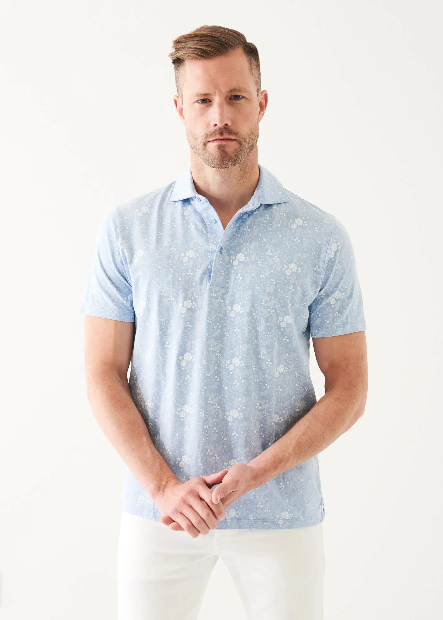 PIMA COTTON STRETCH PRINTED POLO