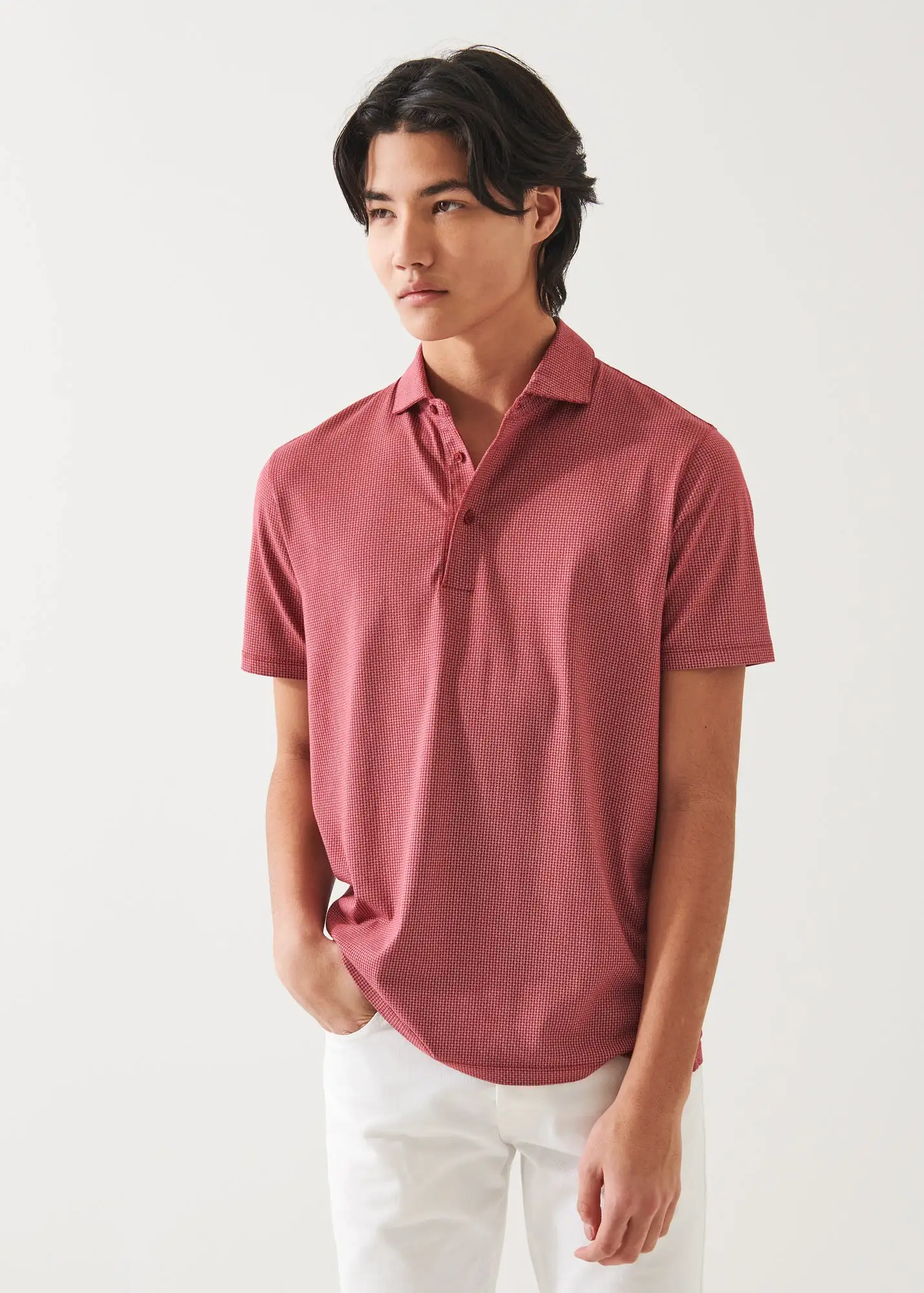 PIMA COTTON STRETCH PRINTED POLO