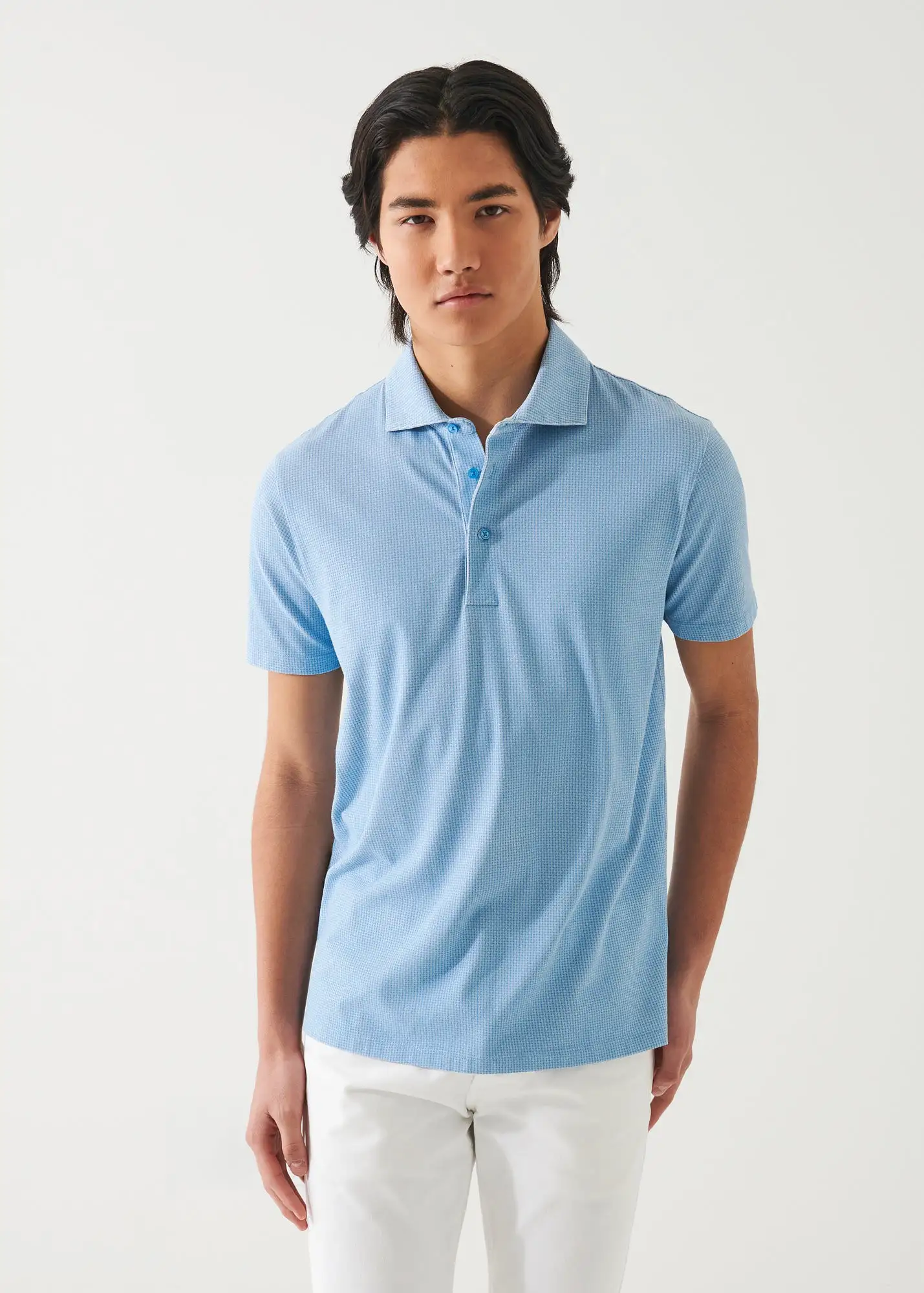 PIMA COTTON STRETCH PRINTED POLO