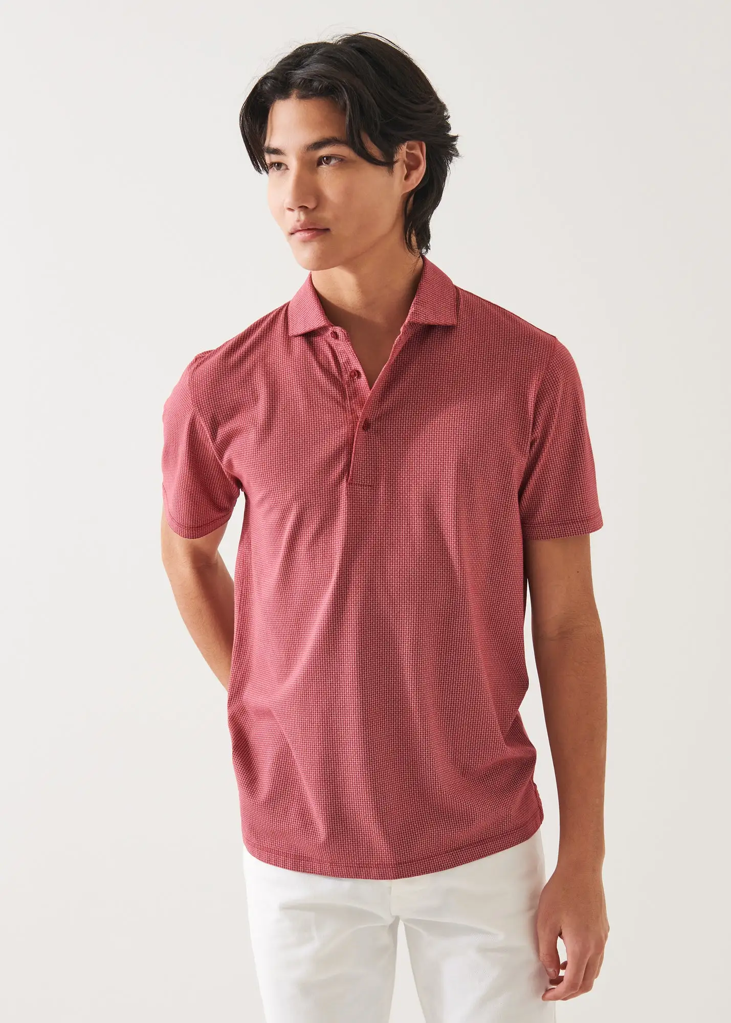 PIMA COTTON STRETCH PRINTED POLO