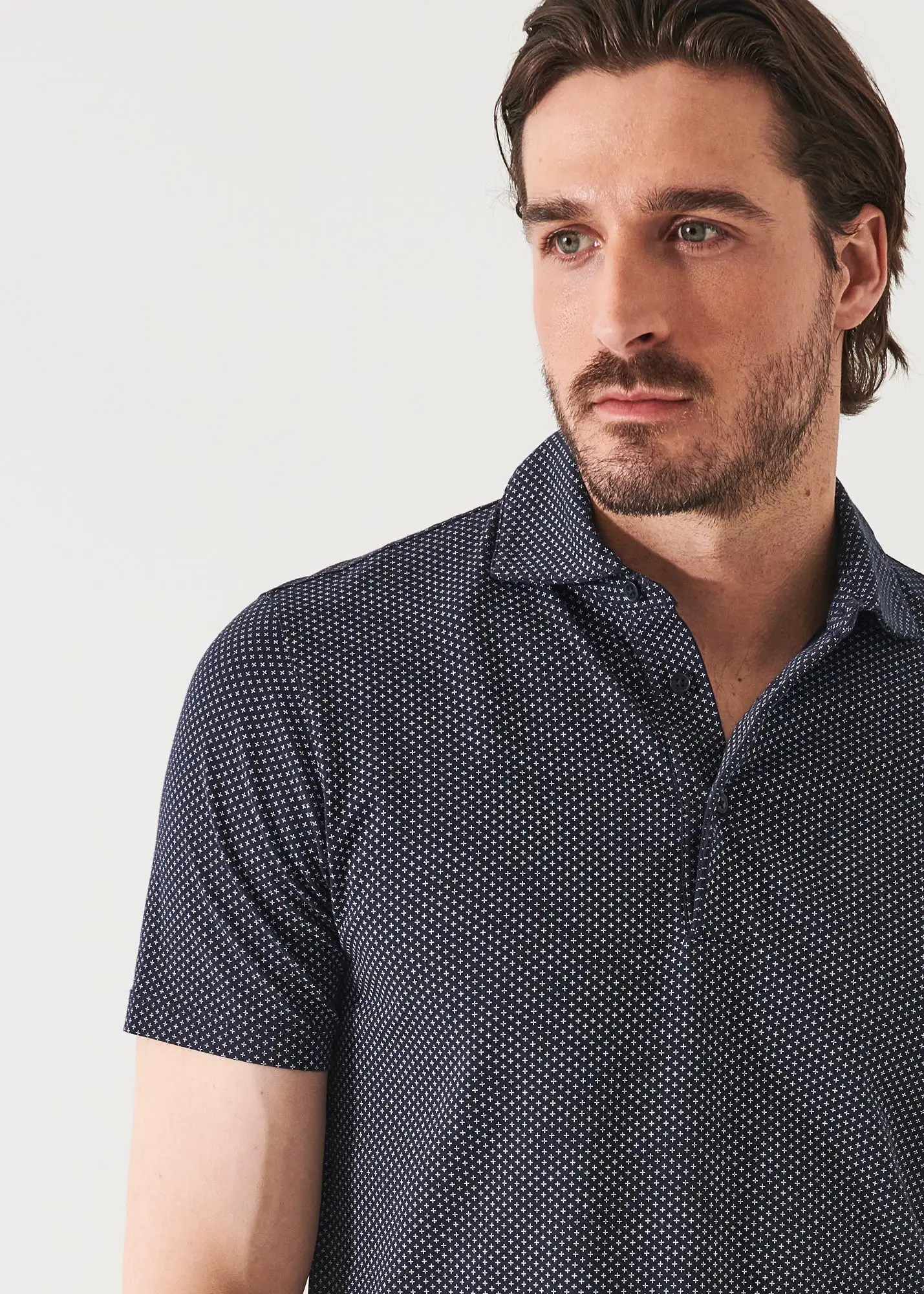 PIMA COTTON STRETCH PRINTED POLO