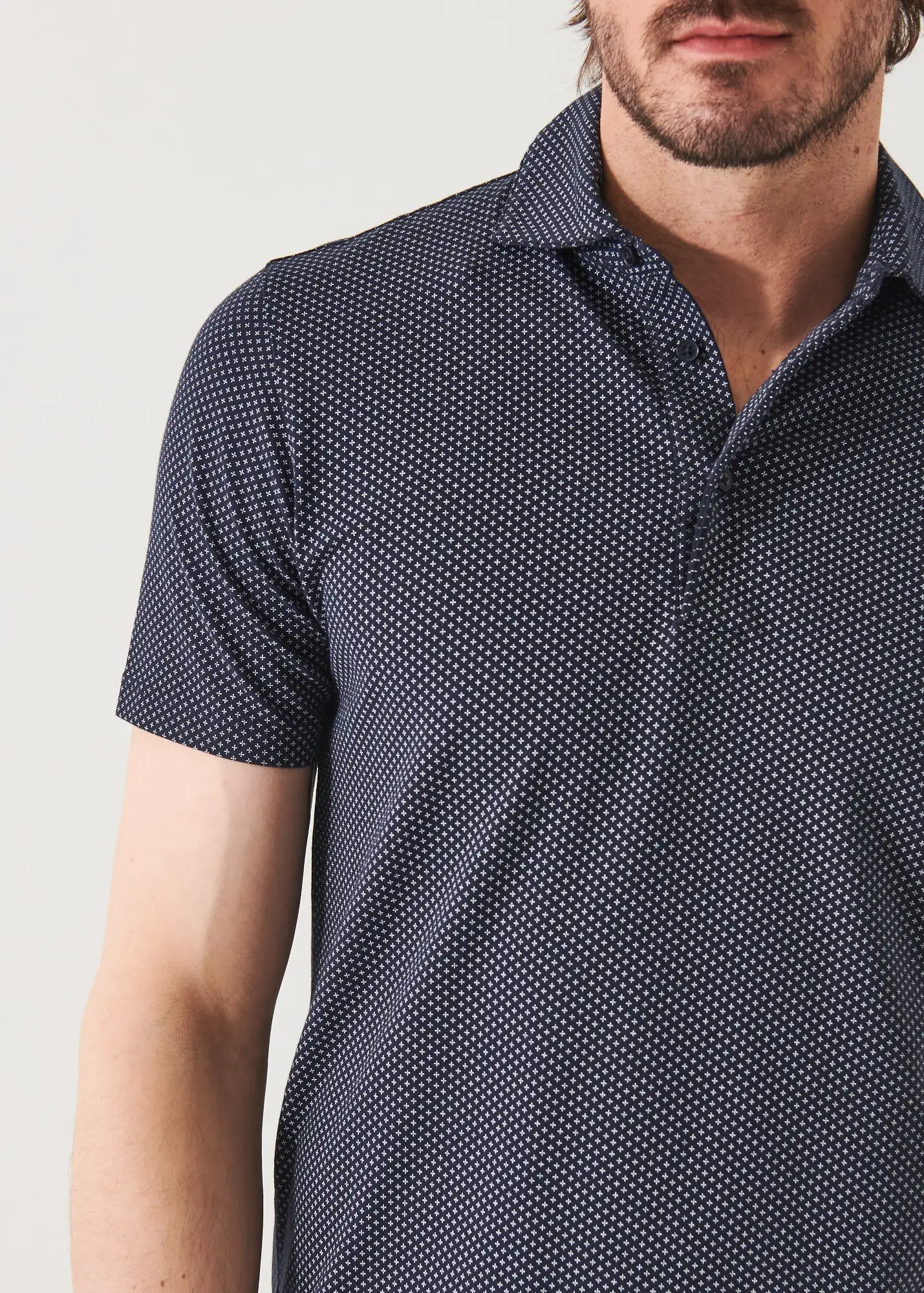 PIMA COTTON STRETCH PRINTED POLO