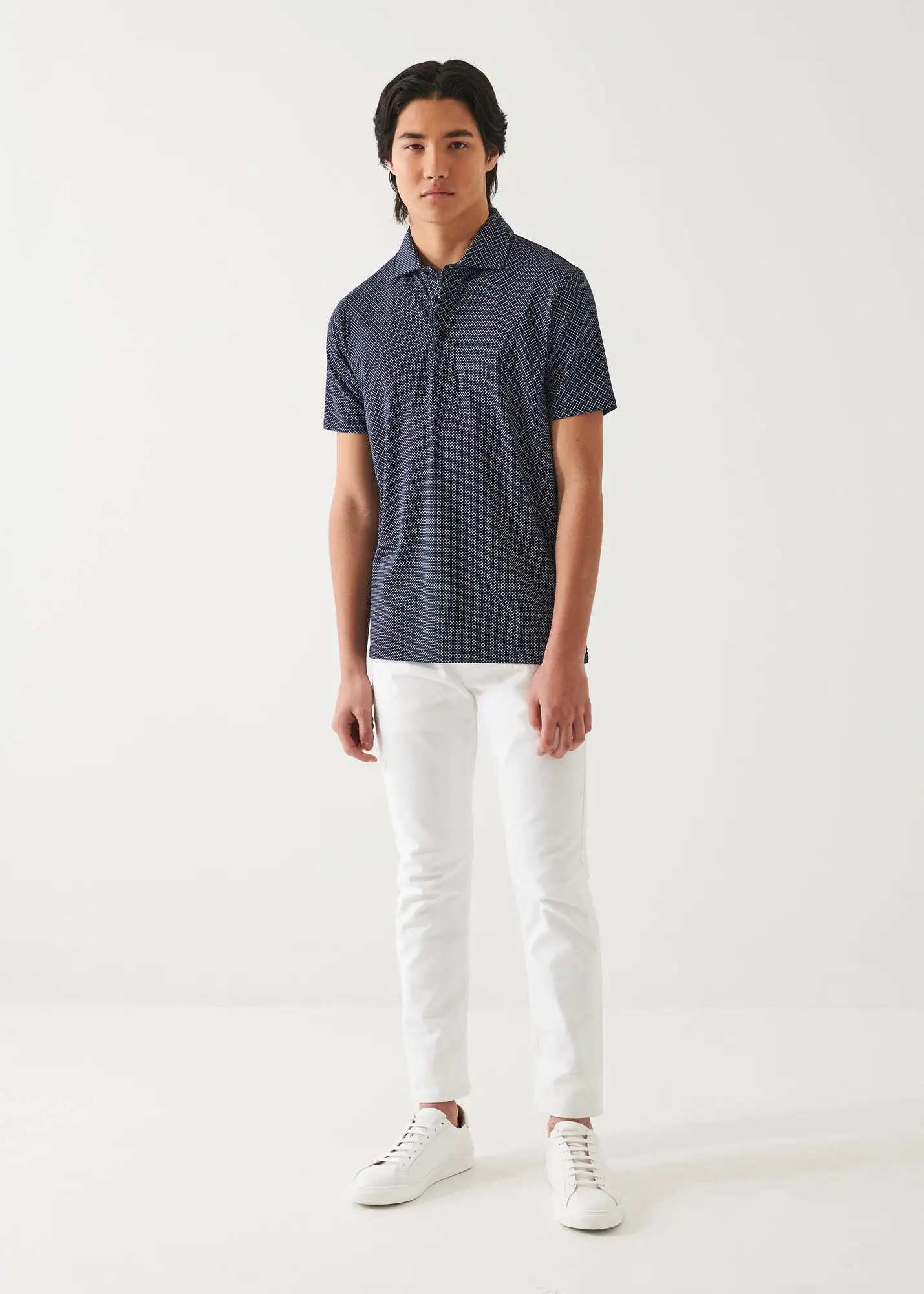 PIMA COTTON STRETCH PRINTED POLO