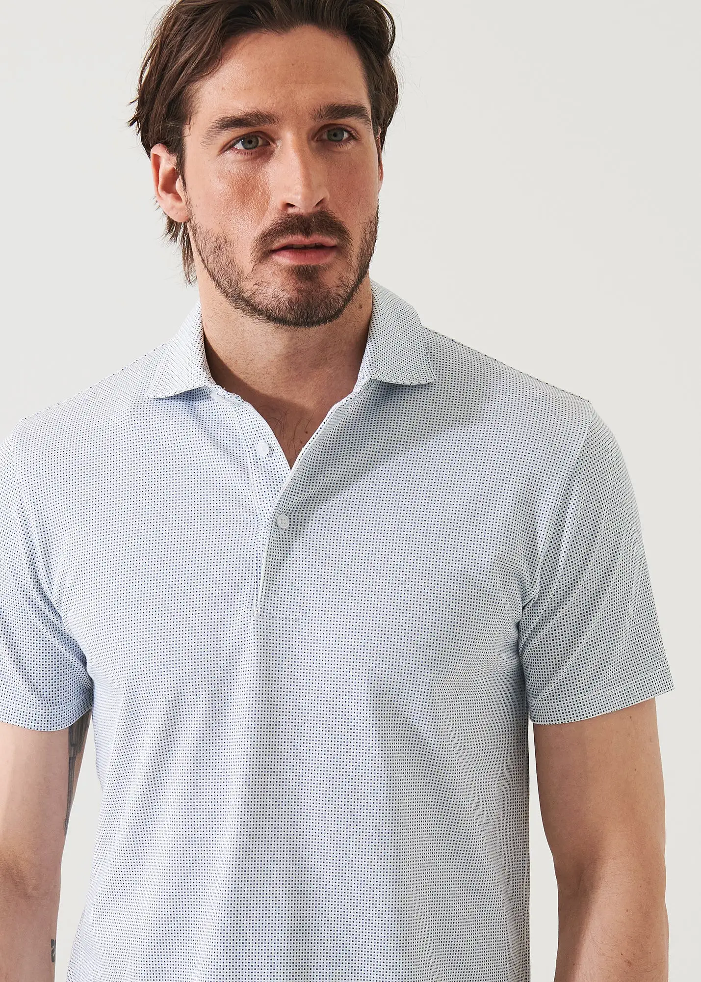 PIMA COTTON STRETCH PRINTED POLO