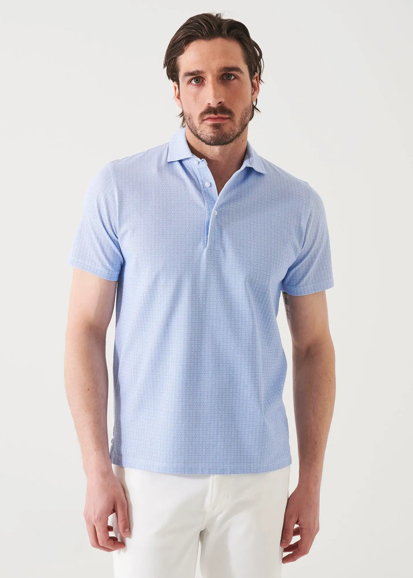 PIMA COTTON STRETCH PRINTED POLO