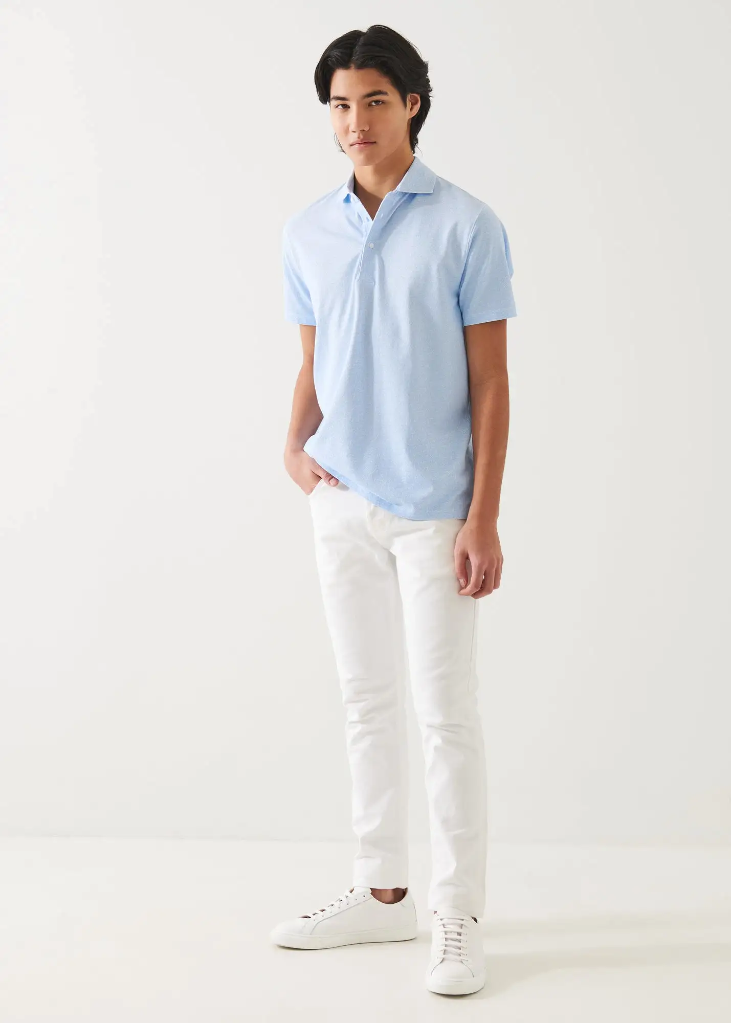 PIMA COTTON STRETCH PRINTED POLO