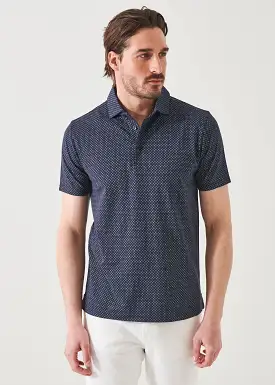 PIMA COTTON STRETCH PRINTED POLO