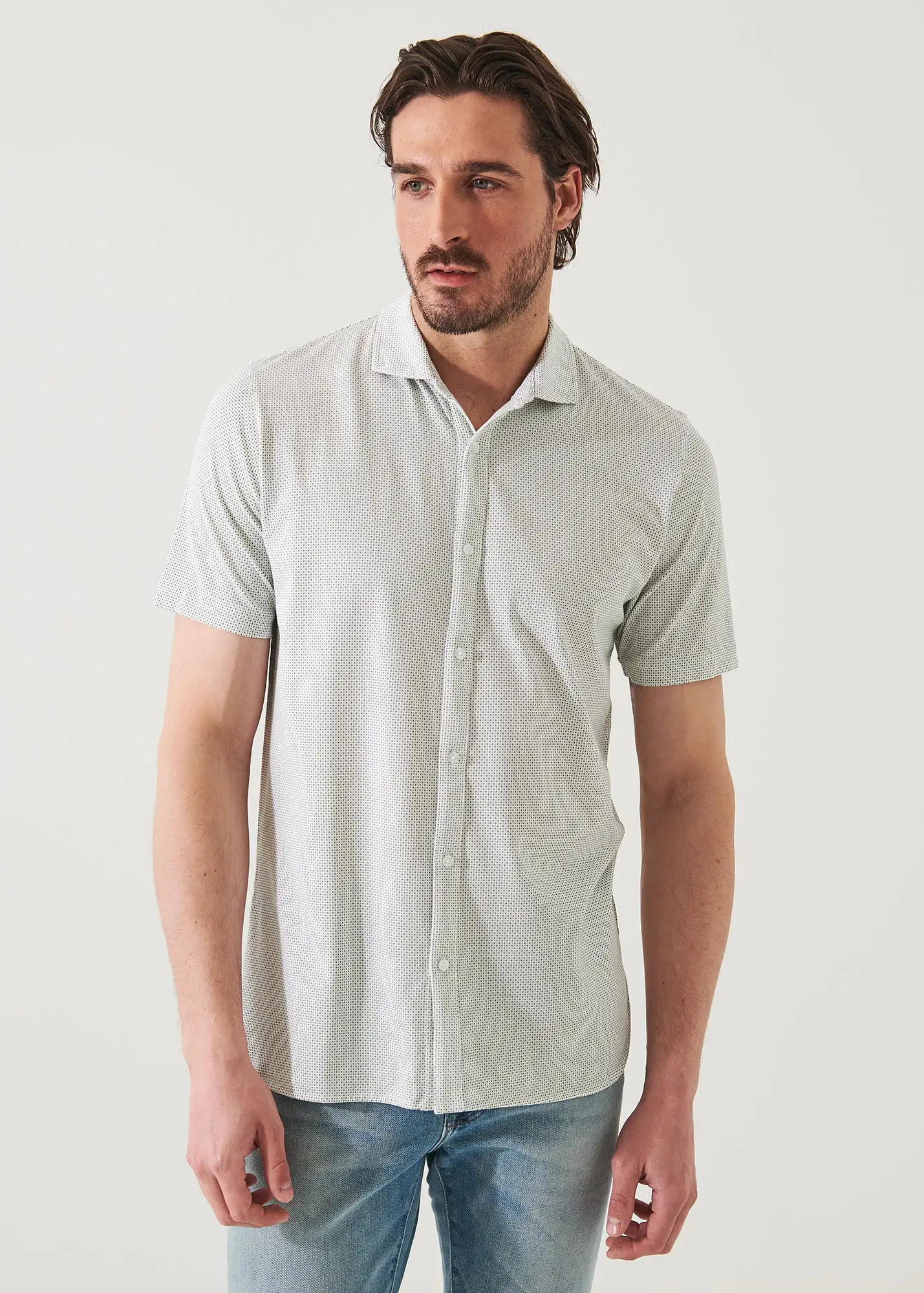 PIMA COTTON STRETCH PRINTED SHIRT