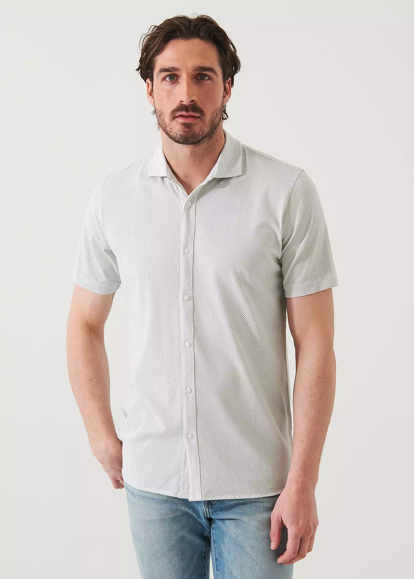 PIMA COTTON STRETCH PRINTED SHIRT