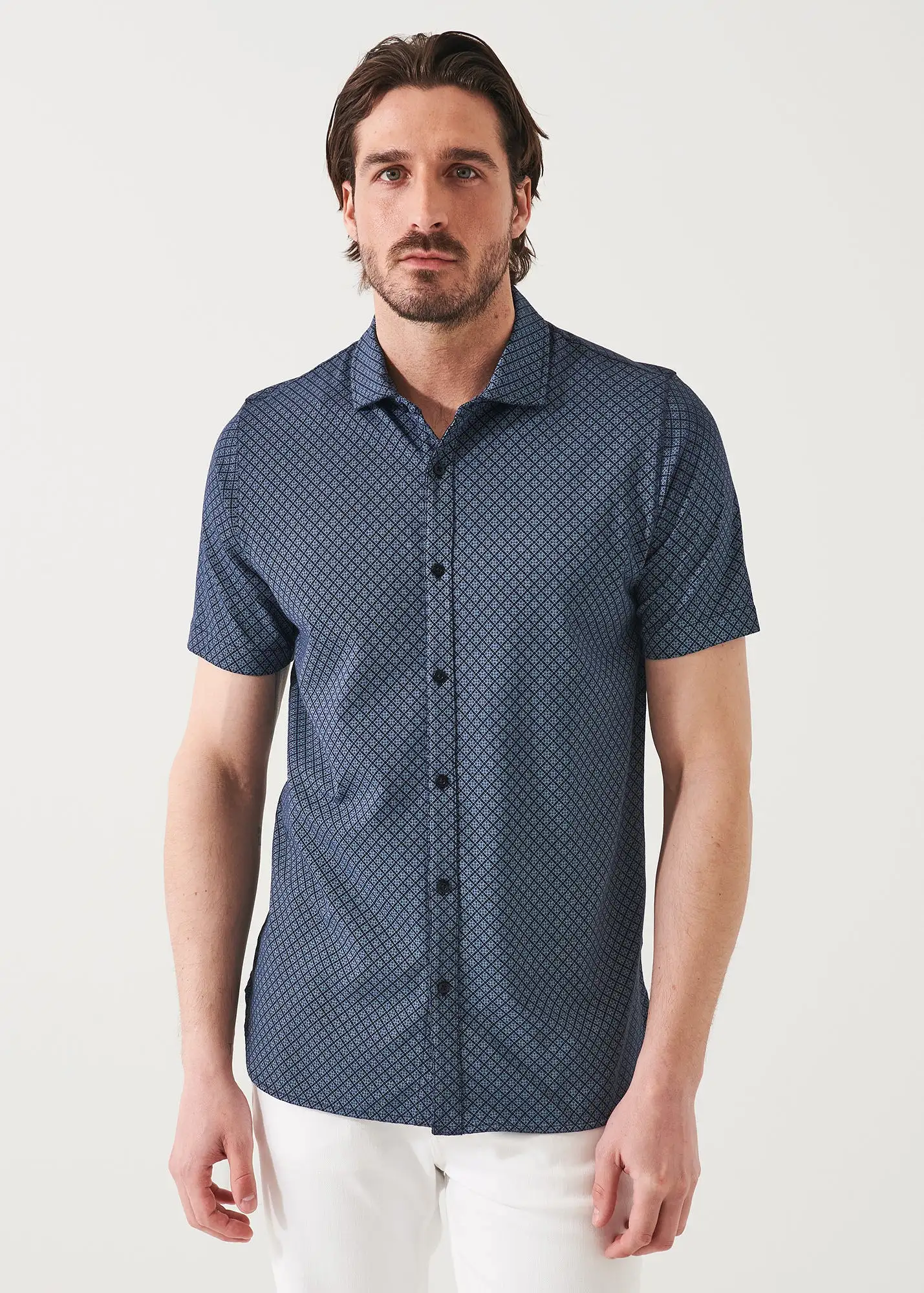 PIMA COTTON STRETCH PRINTED SHIRT