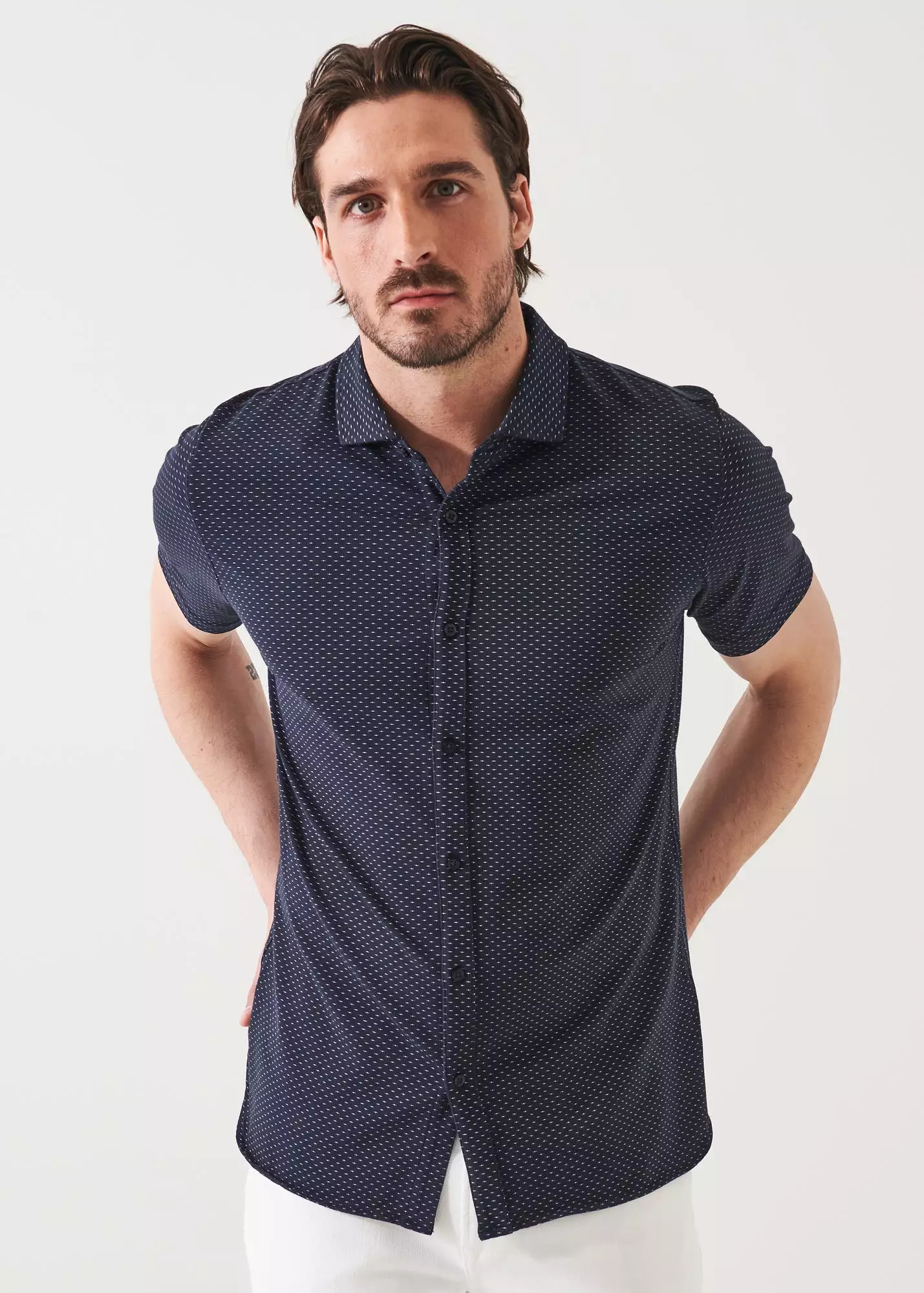 PIMA COTTON STRETCH PRINTED SHIRT