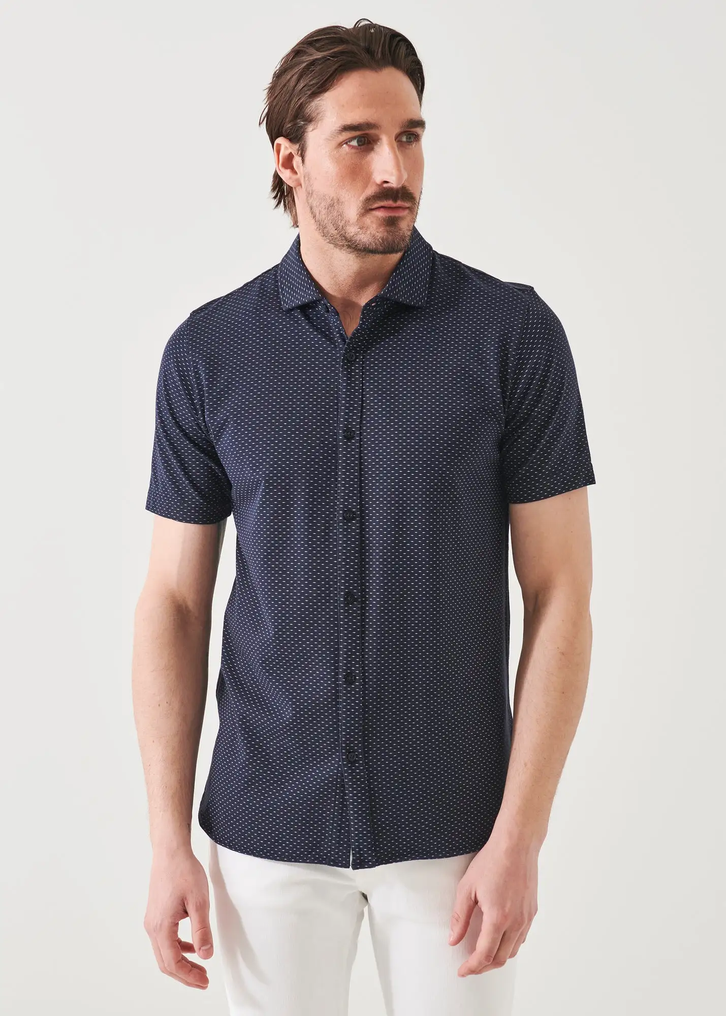 PIMA COTTON STRETCH PRINTED SHIRT