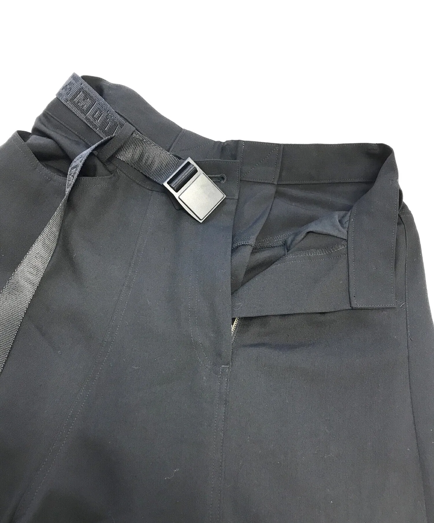 [Pre-owned] REGULATION Yohji Yamamoto Wool Gaber Hakama Pants with Belt FJ-P51-100