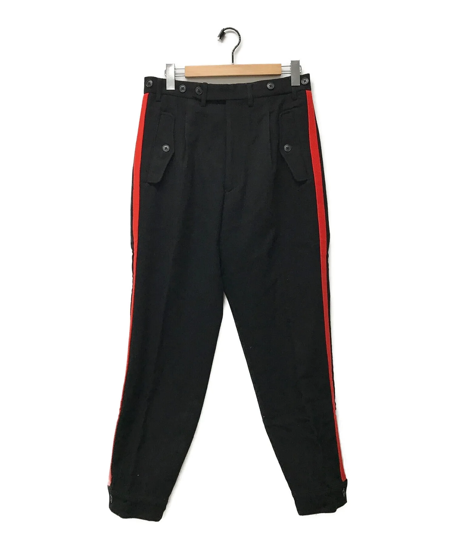 [Pre-owned] Yohji Yamamoto pour homme Buttoned hem Sideline Suspender Wool Pants HV-P37-106