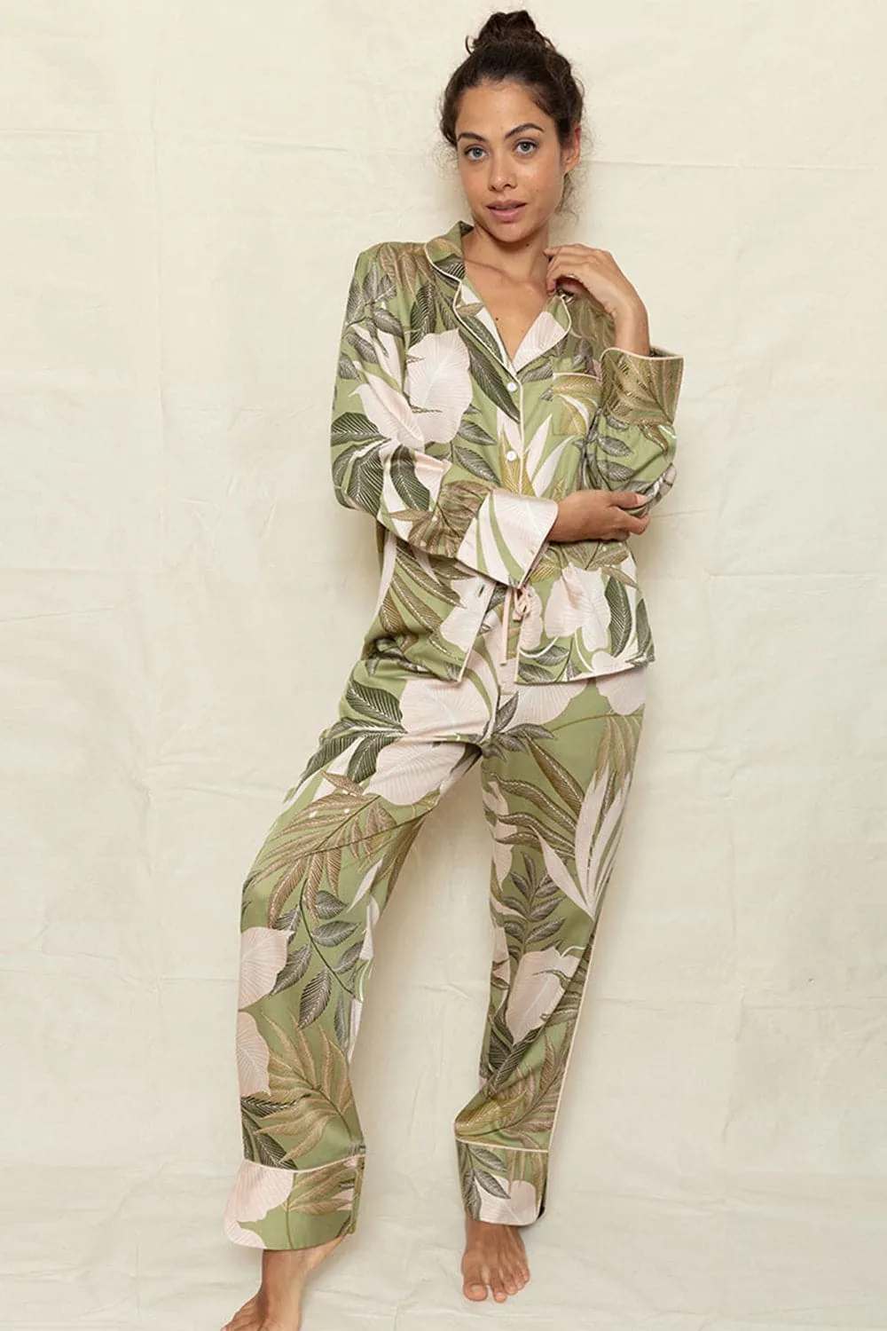 Richmond Leaf Print Pyjama Set