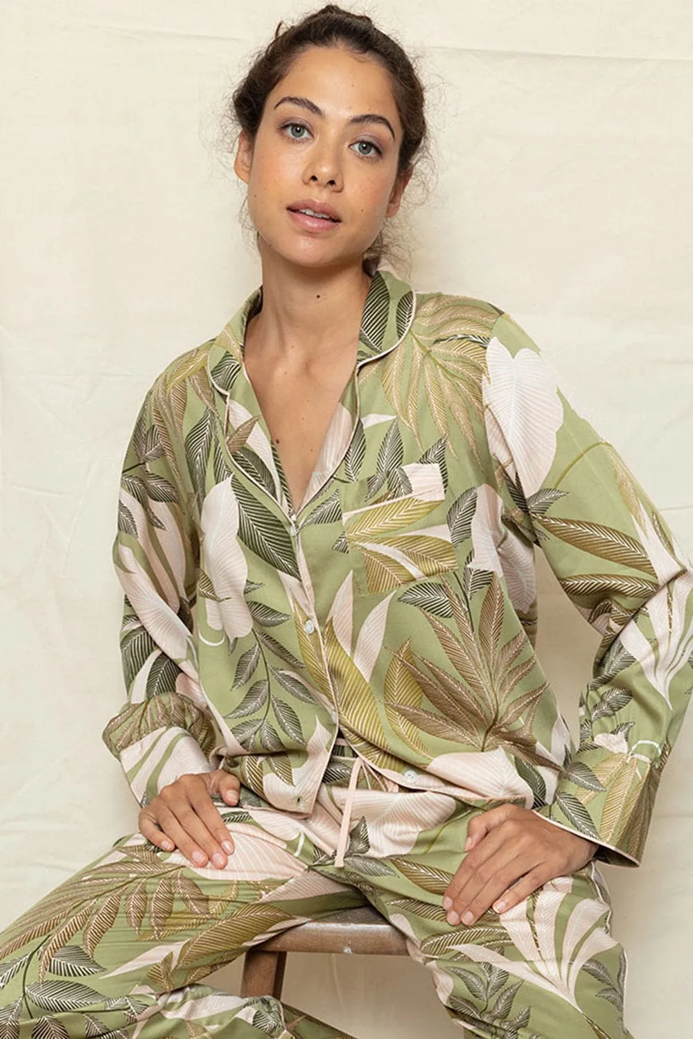 Richmond Leaf Print Pyjama Set