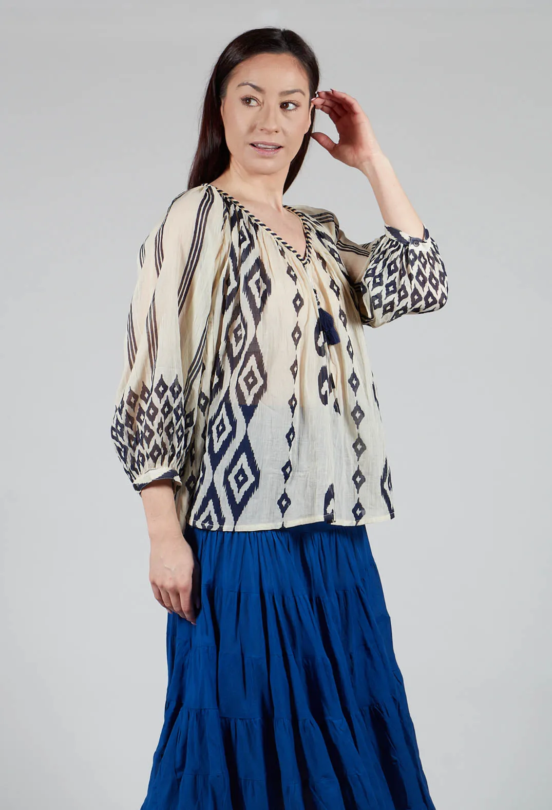 Rosita Aztec Top in Ecru