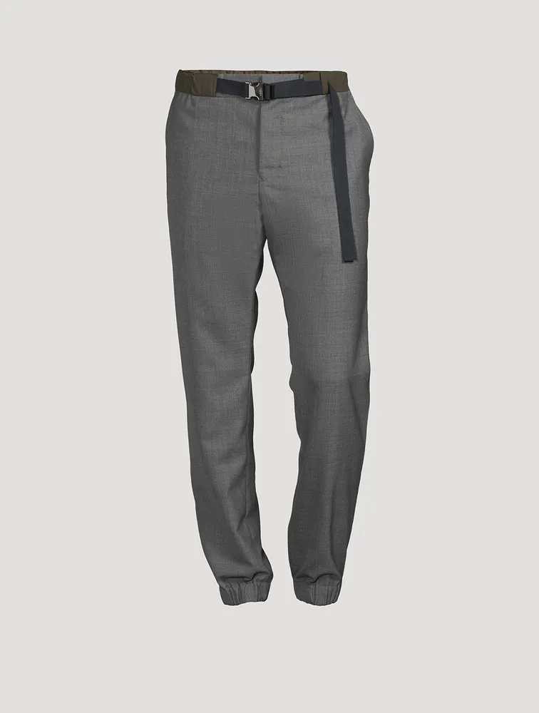 SACAI Wool Melton Pants